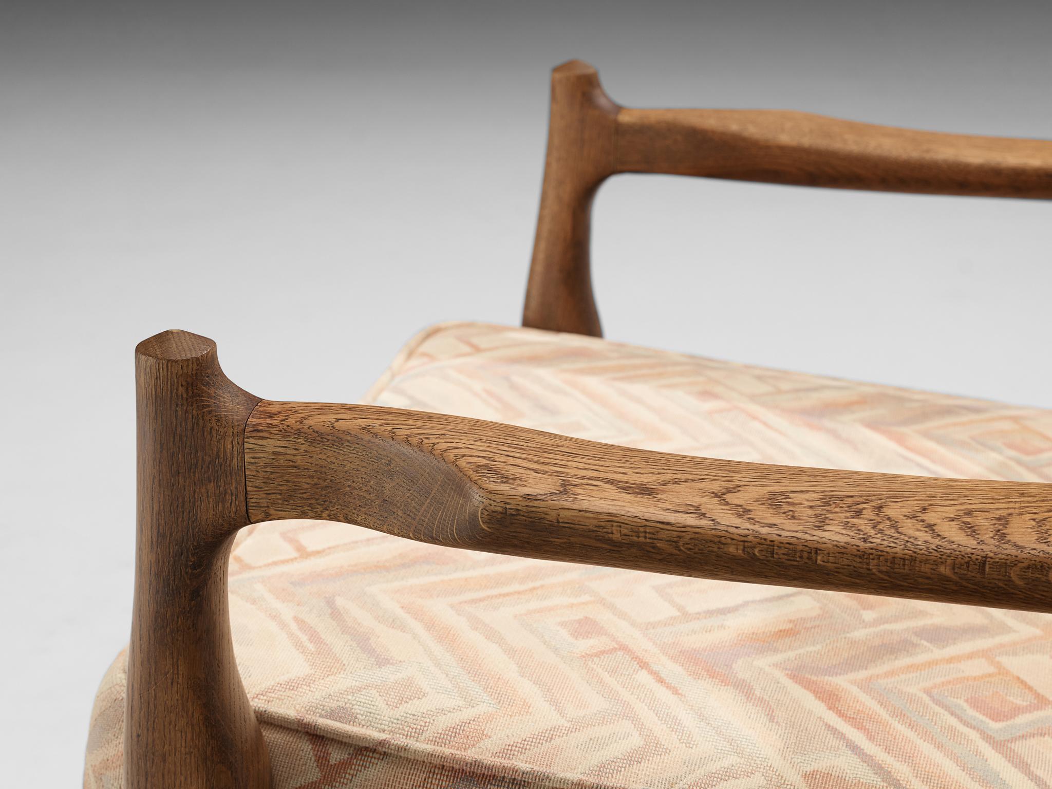 Guillerme & Chambron Pair of ‘Jose’ Lounge Chairs in Oak 1