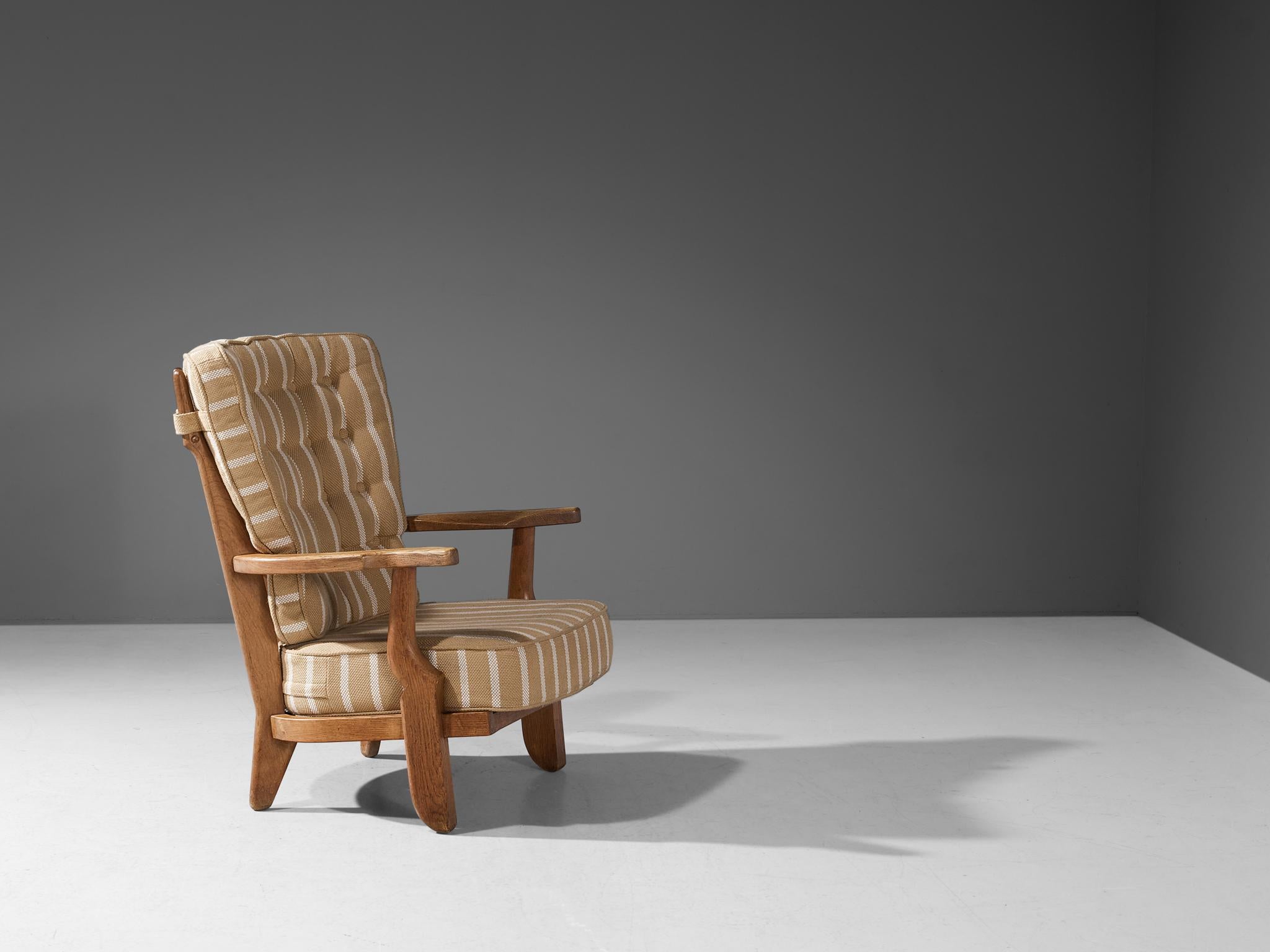 Guillerme & Chambron Pair of 'Mid Repos' Lounge Chairs in Oak 2