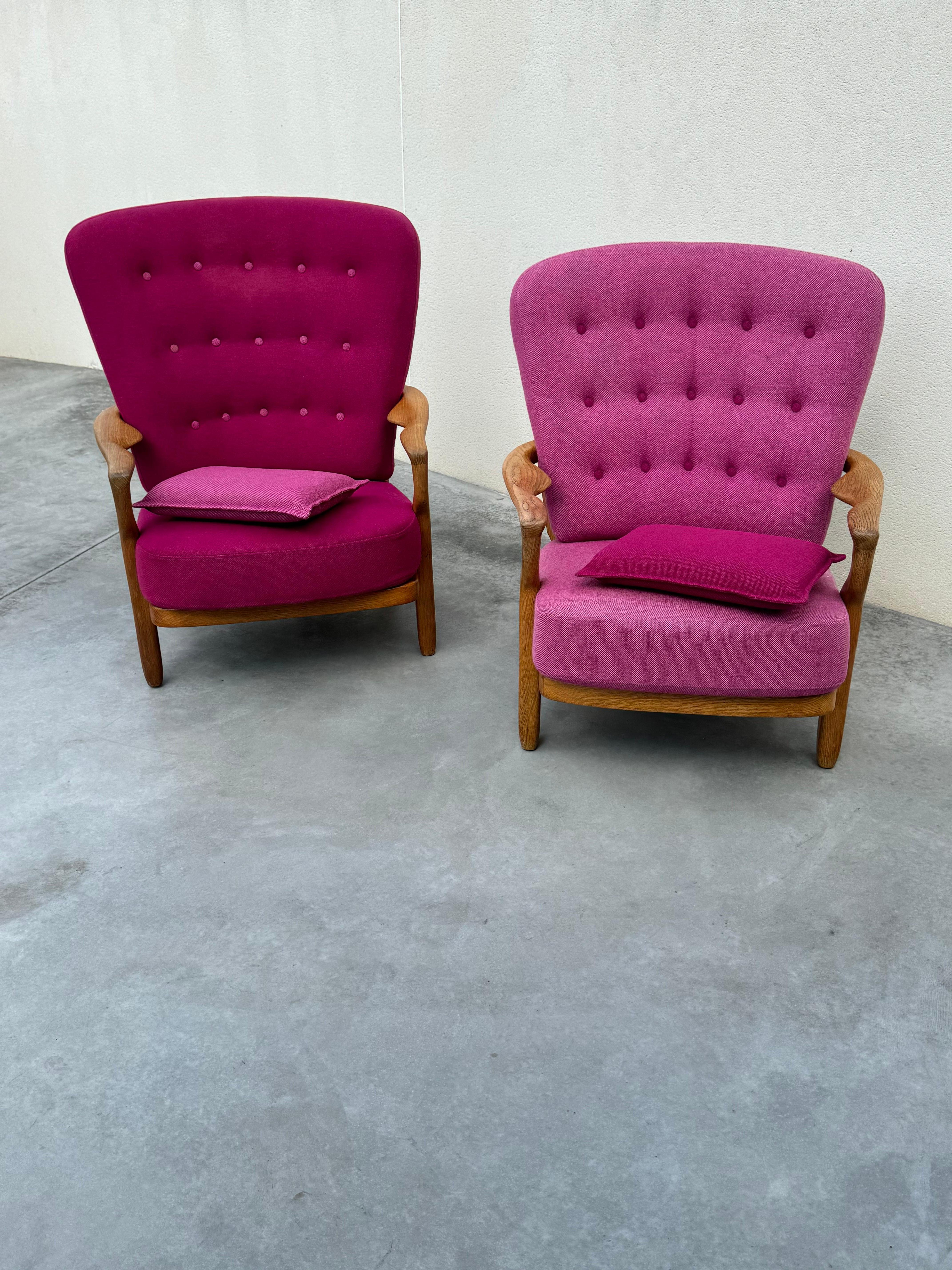 Paar Sessel „ Romeo & Juliet“ von Guillerme & Chambron, Frankreich  ca. 1960er Jahre im Angebot 8