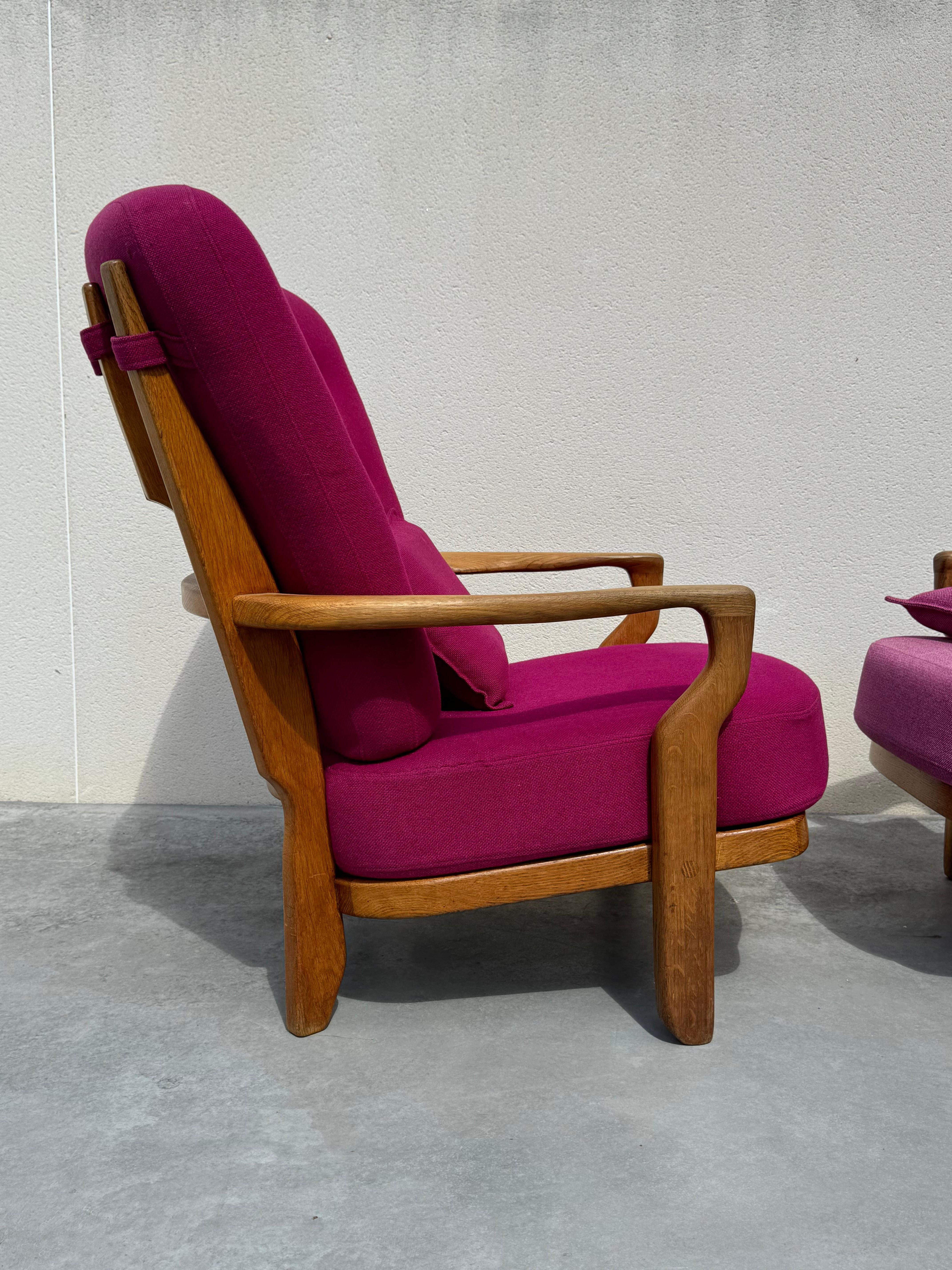 Paar Sessel „ Romeo & Juliet“ von Guillerme & Chambron, Frankreich  ca. 1960er Jahre im Zustand „Hervorragend“ im Angebot in leucate, FR
