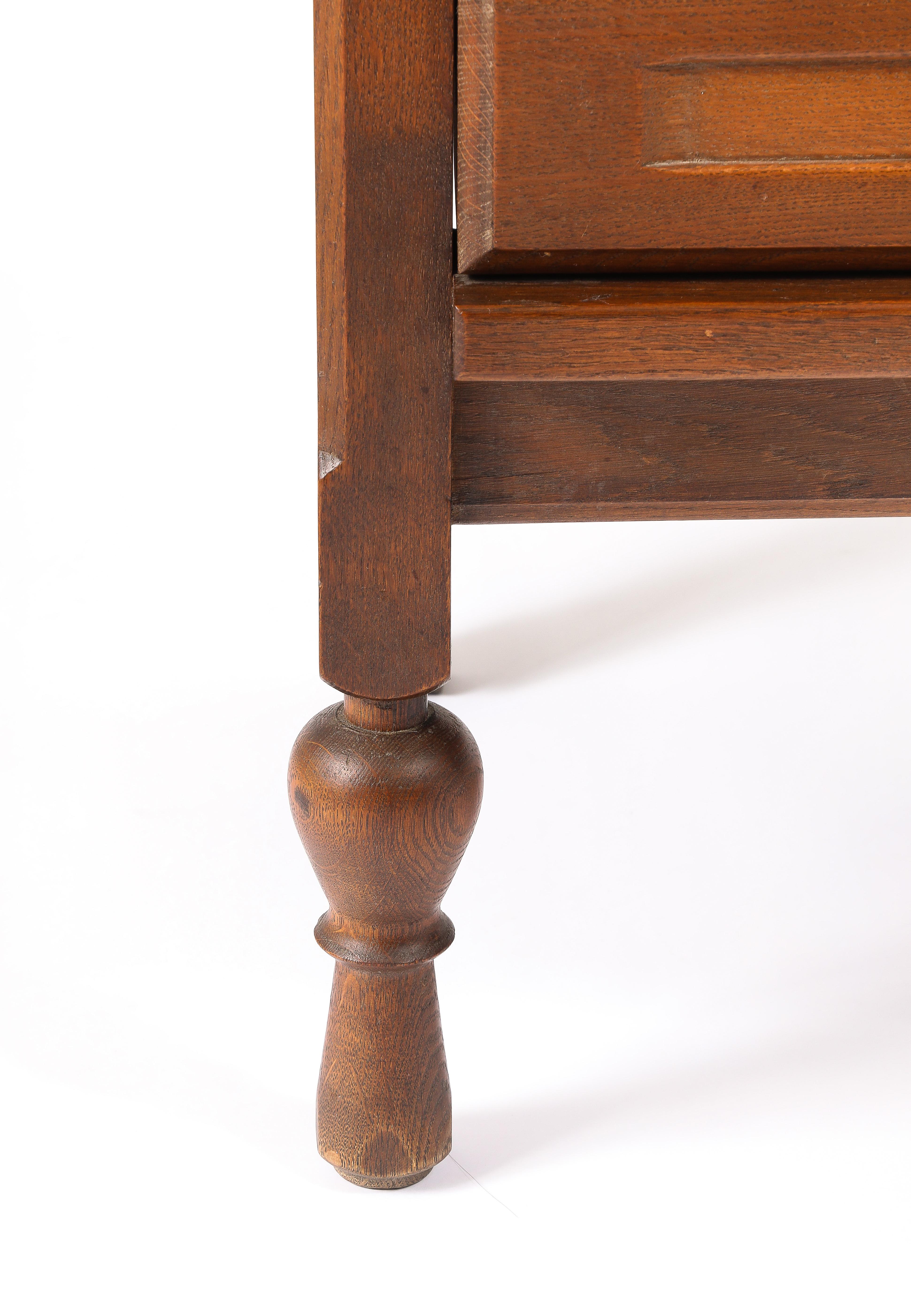 Mid-Century Modern Guillerme & Chambron Petronilles Chest, France 1950's For Sale