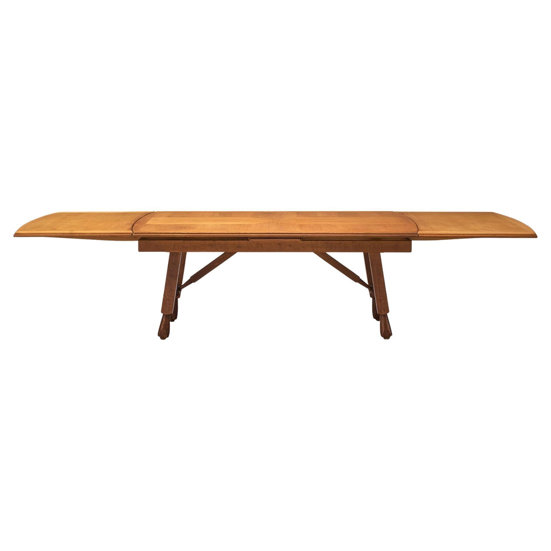 Guillerme & Chambron 'Pétrouille' Dining Table in Oak