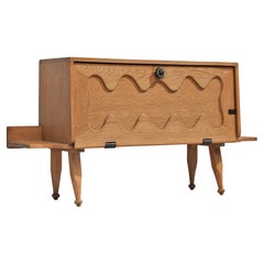 Guillerme & Chambron Rare Sideboard with Dry Bar in Oak
