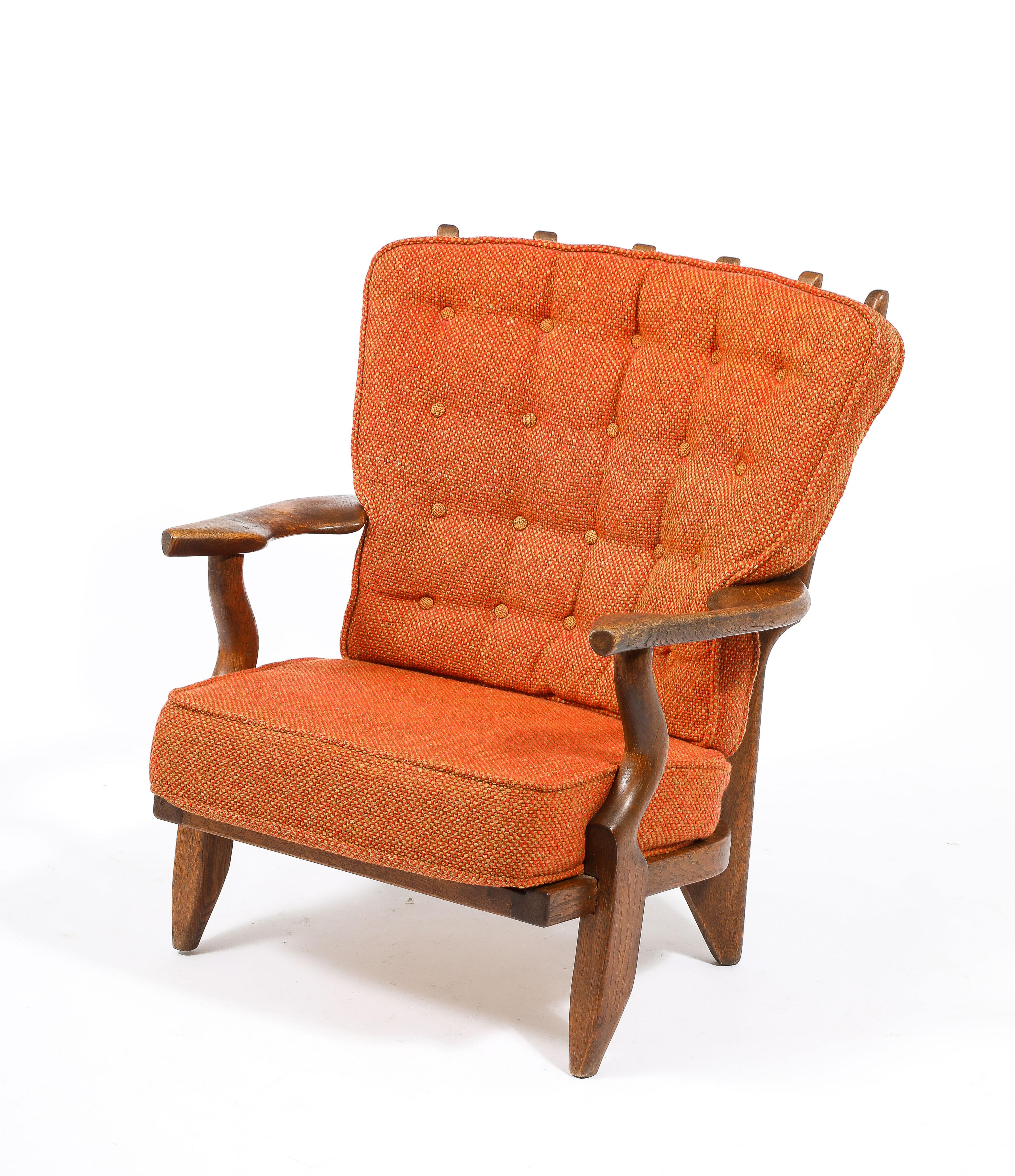Guillerme & Chambron Repos Eiche Stühle, Frankreich 1950er Jahre im Angebot 9
