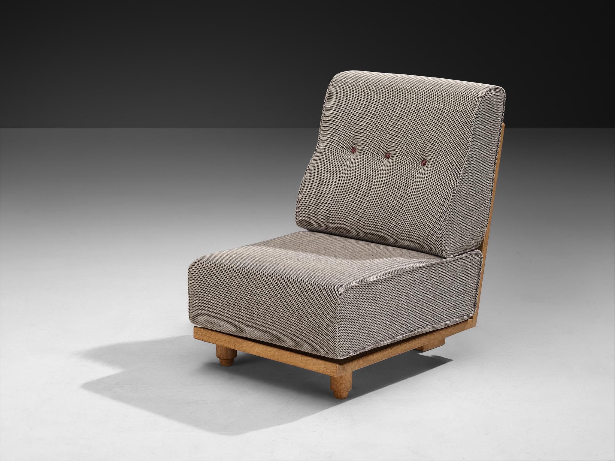 French Guillerme & Chambron Sectional Seating Elements 'Elmyre' in Oak For Sale