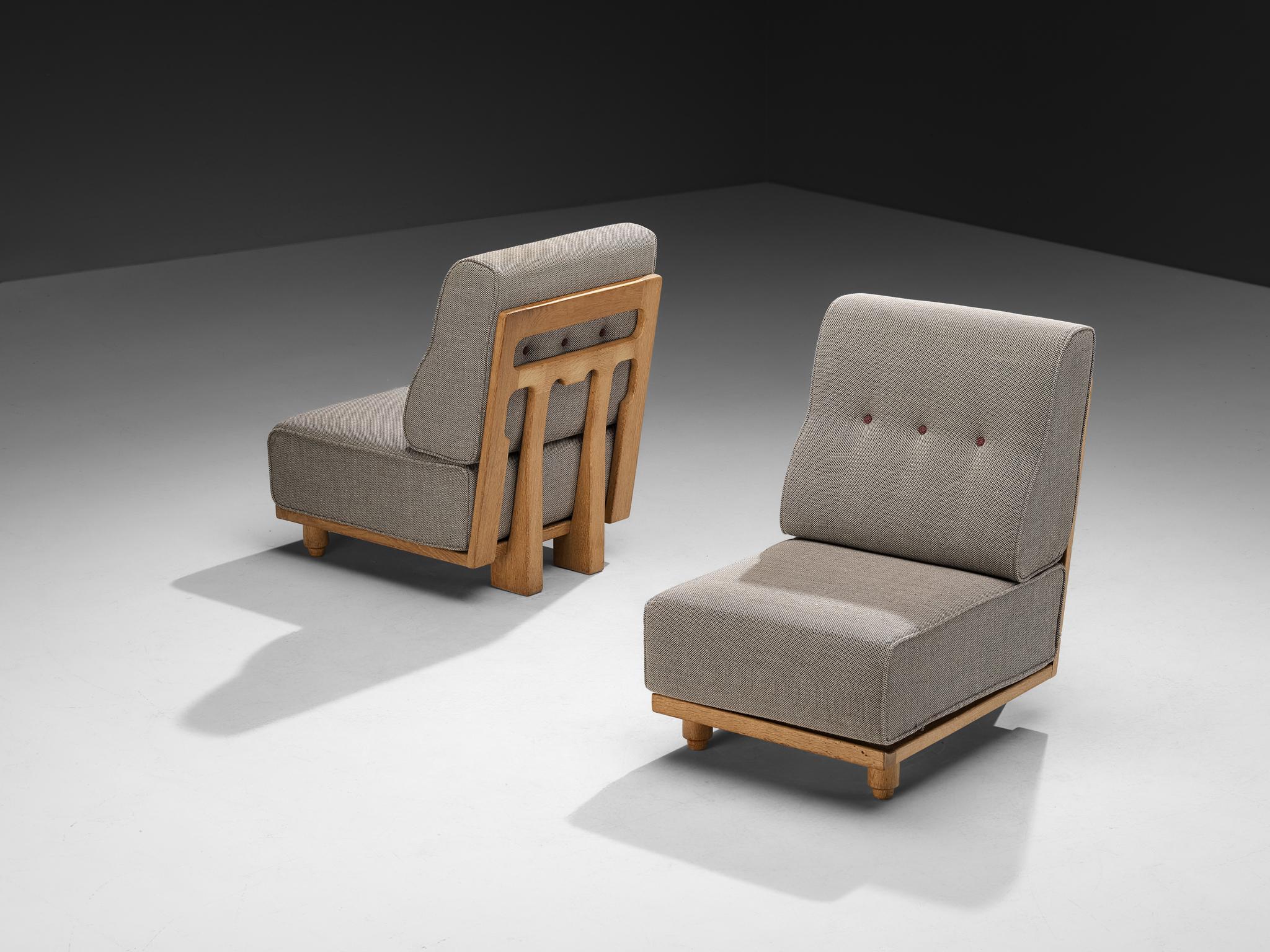 Guillerme & Chambron Sectional Seating Elements 'Elmyre' in Oak For Sale 1