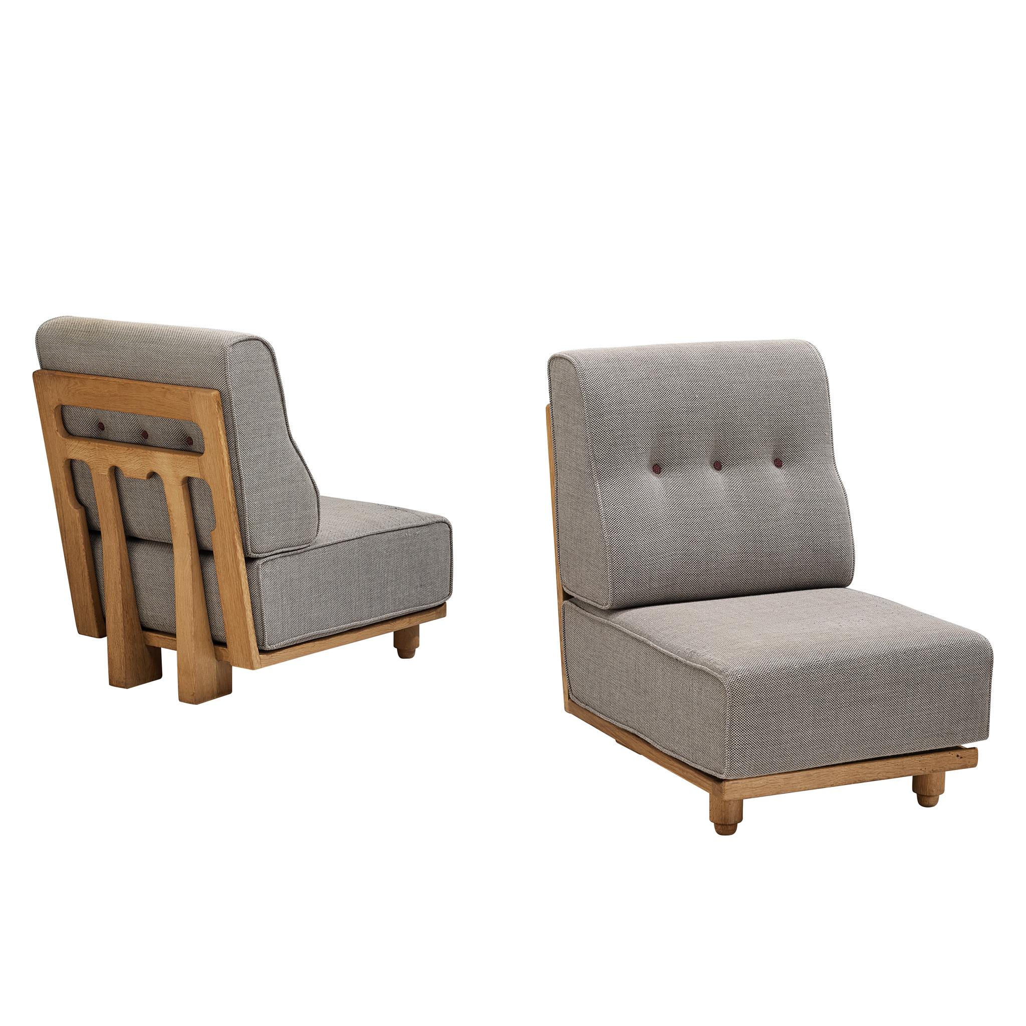Guillerme & Chambron Sectional Seating Elements 'Elmyre' in Oak