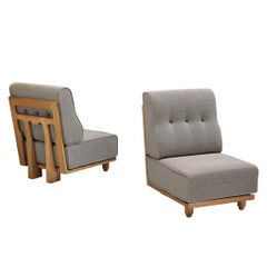 Guillerme & Chambron Sectional Seating Elements 'Elmyre' in Oak