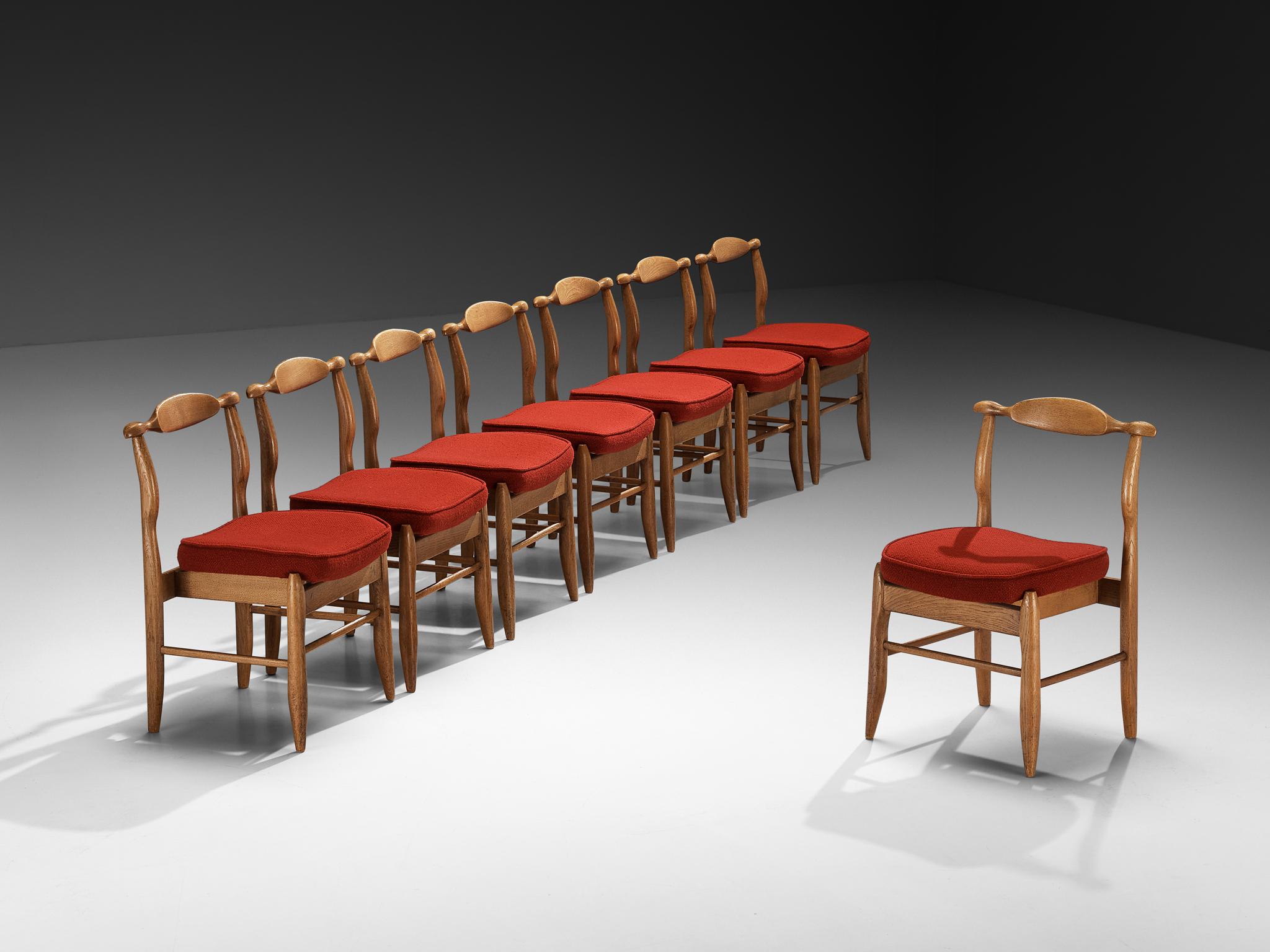 Guillerme et Chambron para Votre Maison, juego de ocho sillas de comedor, modelo 