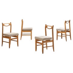 Guillerme & Chambron Set of Four 'Benoit' Dining Chairs in Oak