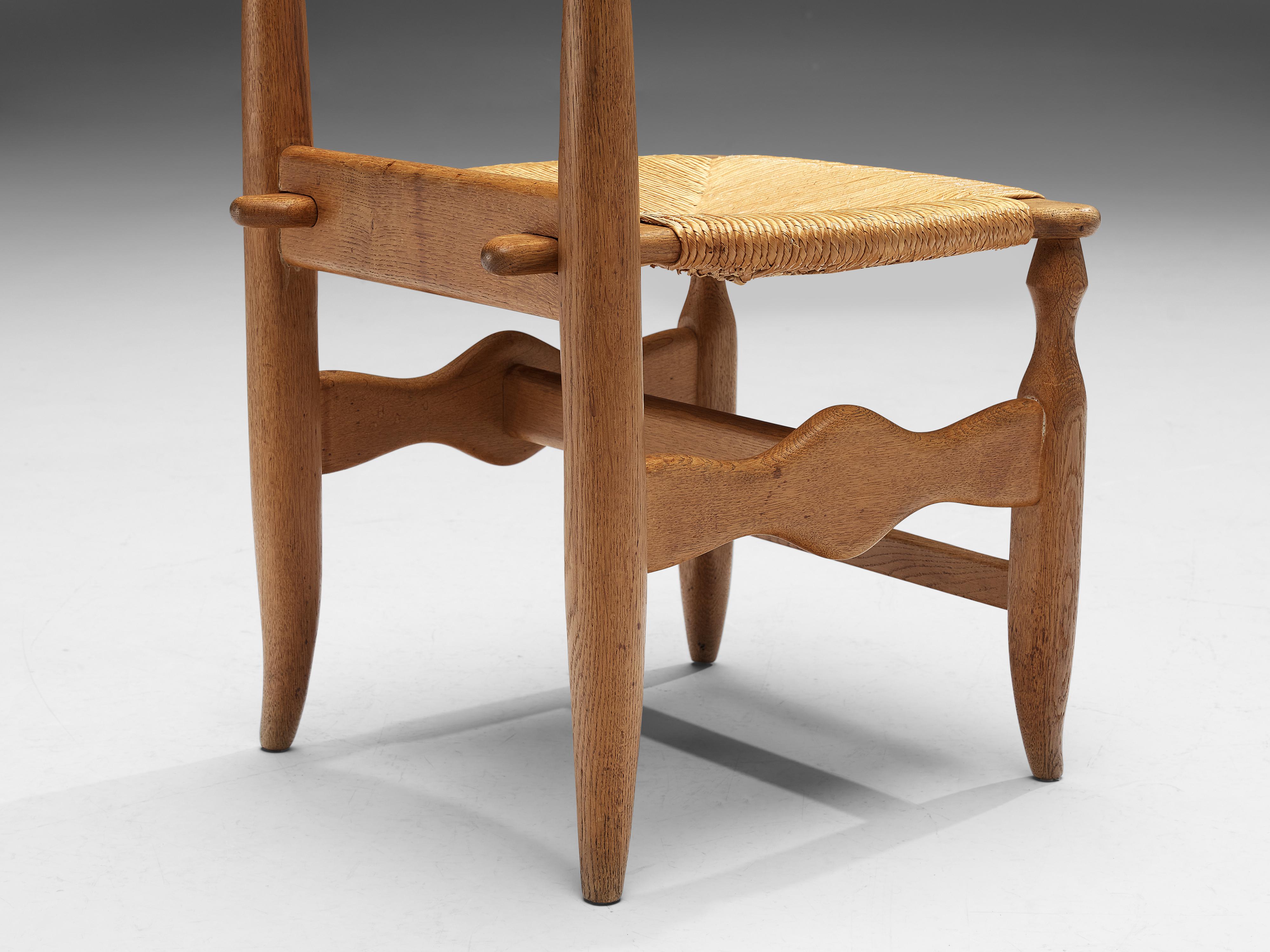 Mid-20th Century Guillerme & Chambron Set of Six ‘Charlotte’ Dining Chairs