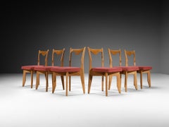 Guillerme & Chambron Set di sei sedie da pranzo 'Thibault' in Oak massiccio