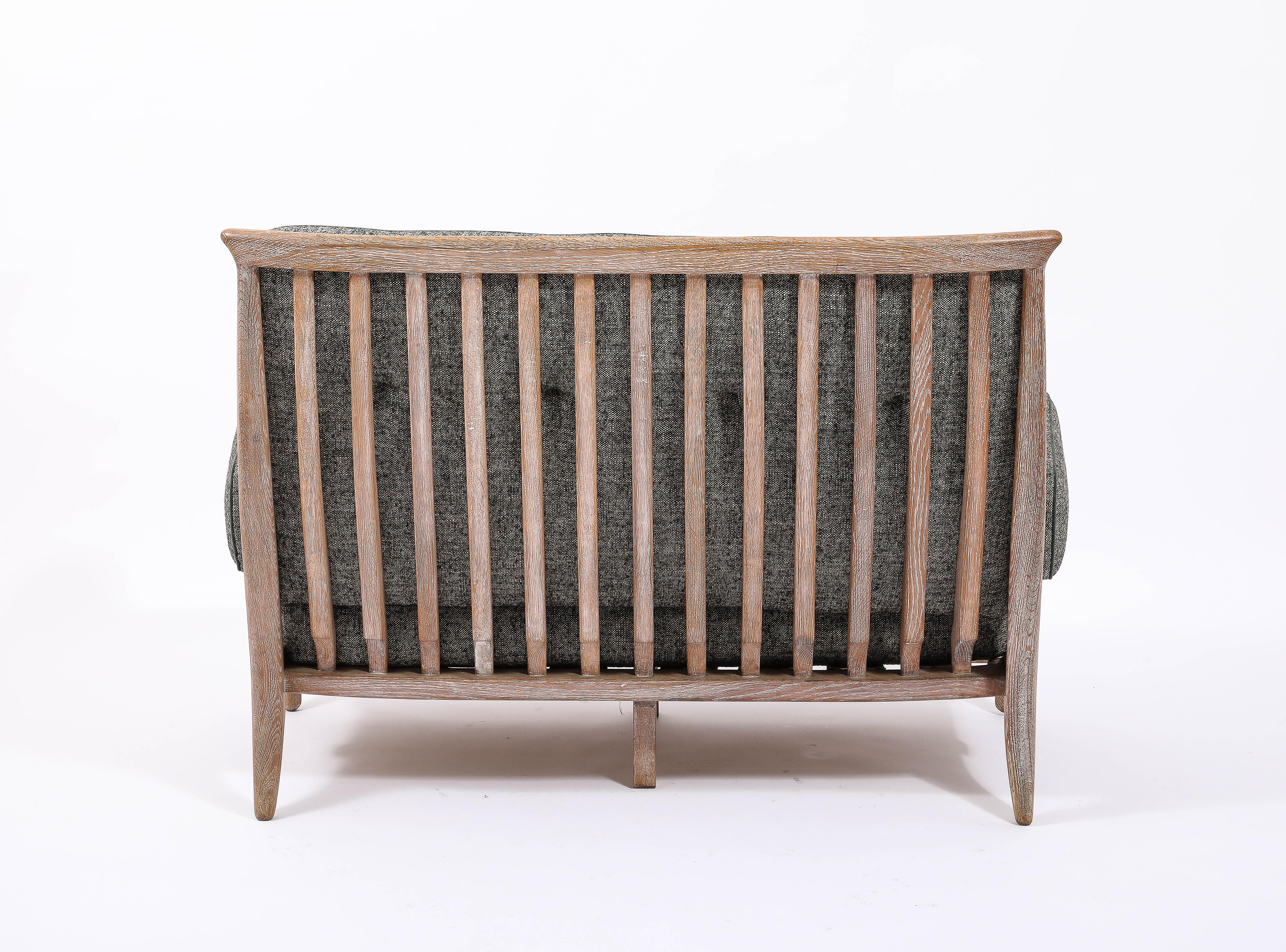 20th Century Guillerme & Chambron Settees in Oak, France 1960's For Sale