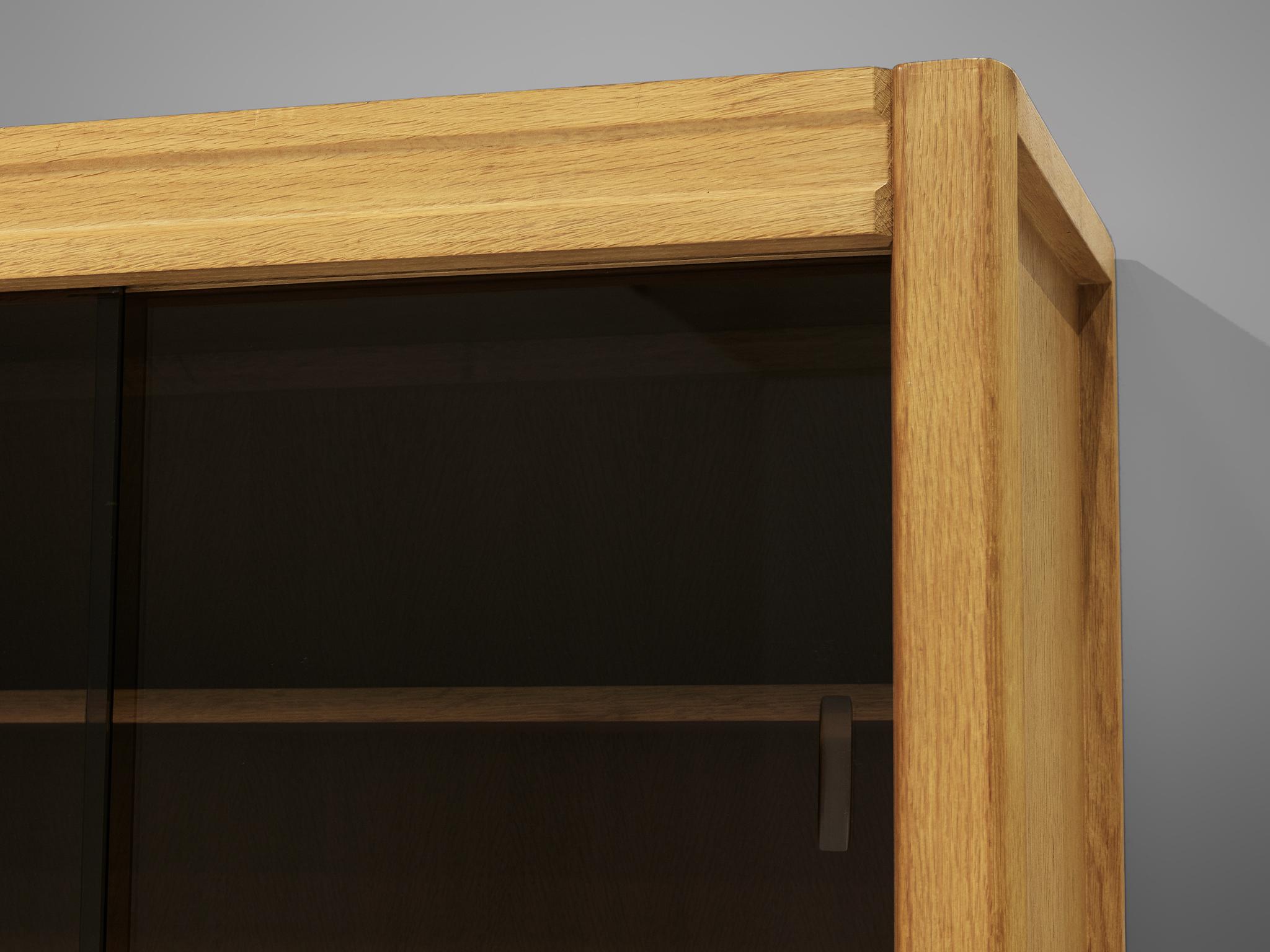 French Guillerme & Chambron Cupboard in Oak and Glass