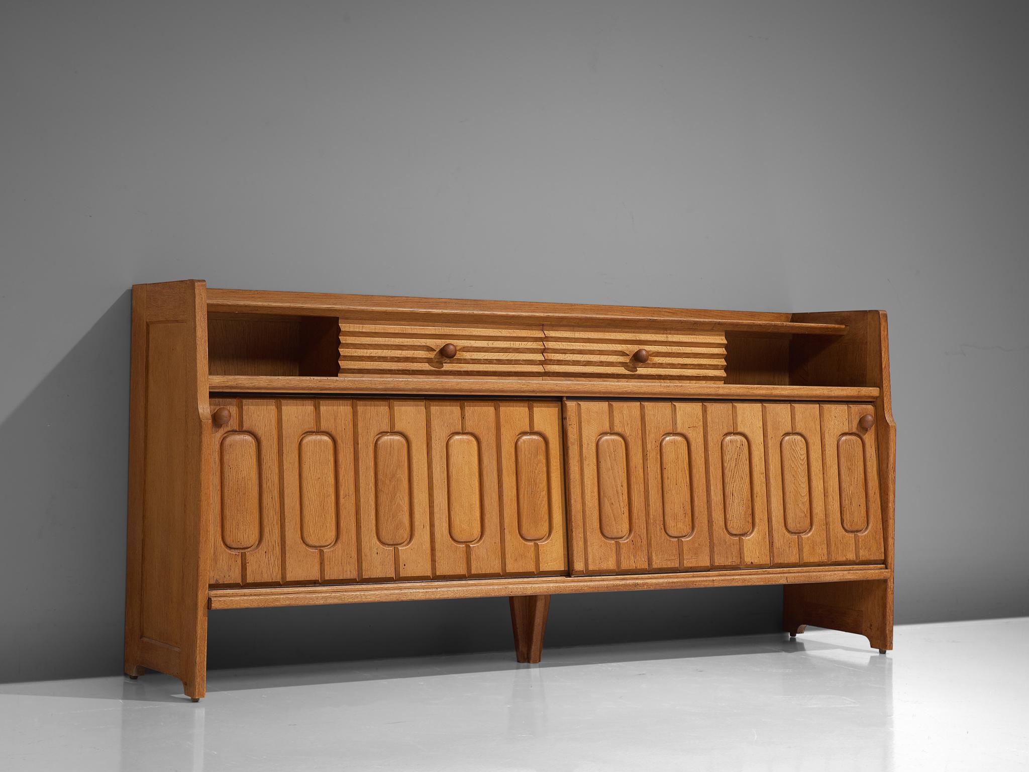 Guillerme & Chambron Sideboard in Oak and Ceramic 2