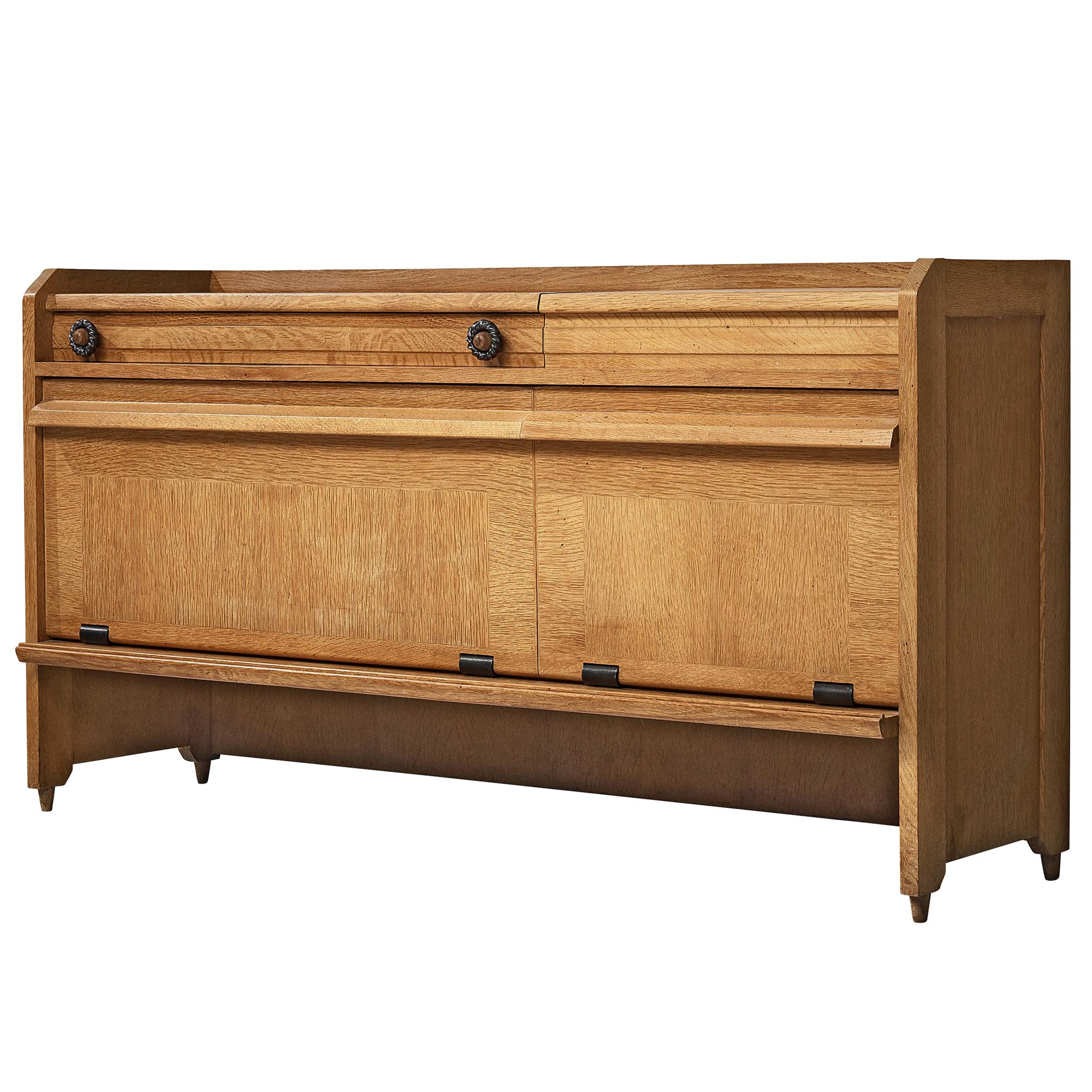 Guillerme & Chambron Sideboard in Oak and Ceramic