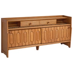 Guillerme & Chambron Sideboard in Oak and Ceramic