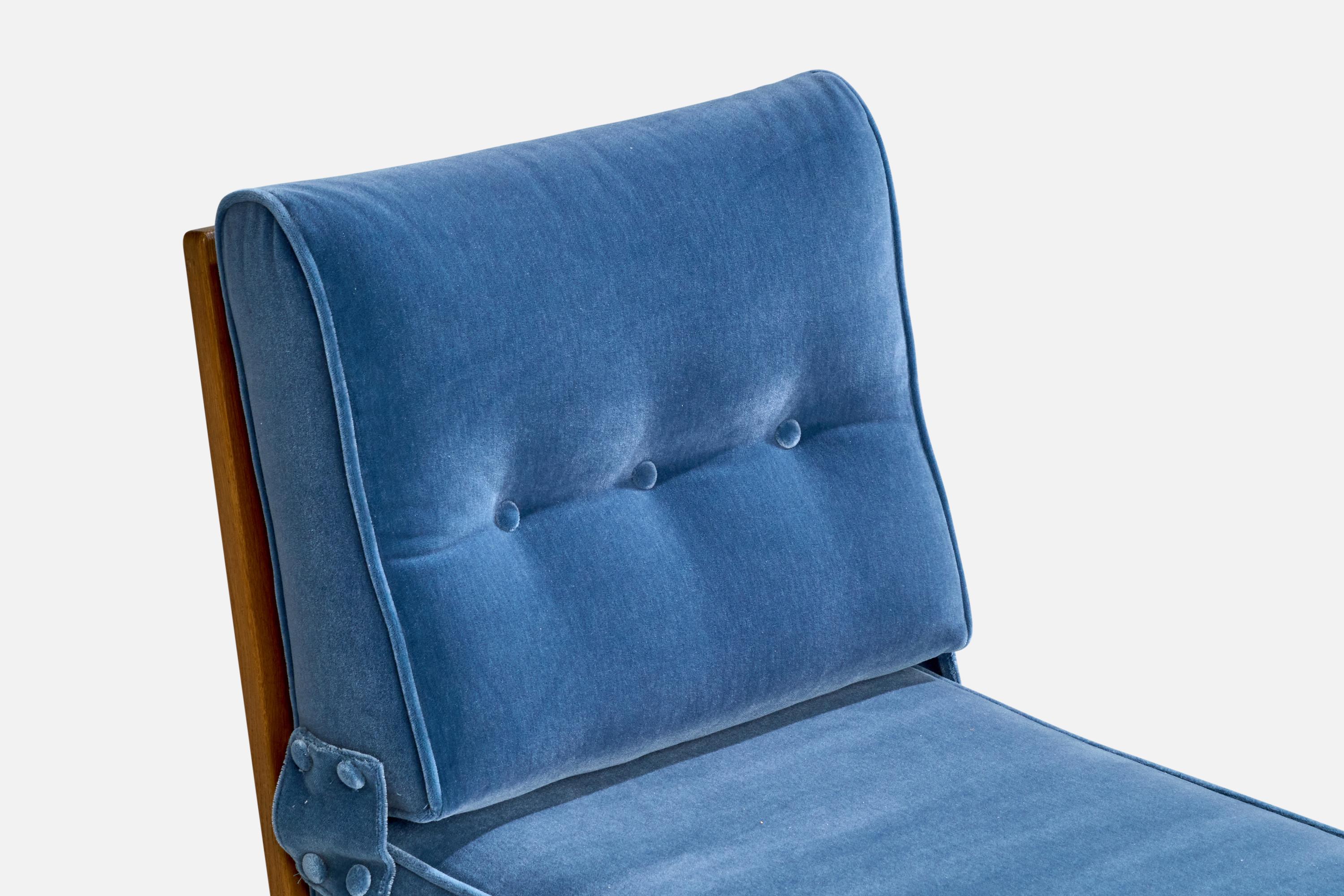 Guillerme & Chambron, Sedie a pantofola, Mohair, Oak, Francia, anni '50 3
