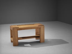 Guillerme & Chambron Small Side Table in Solid Oak