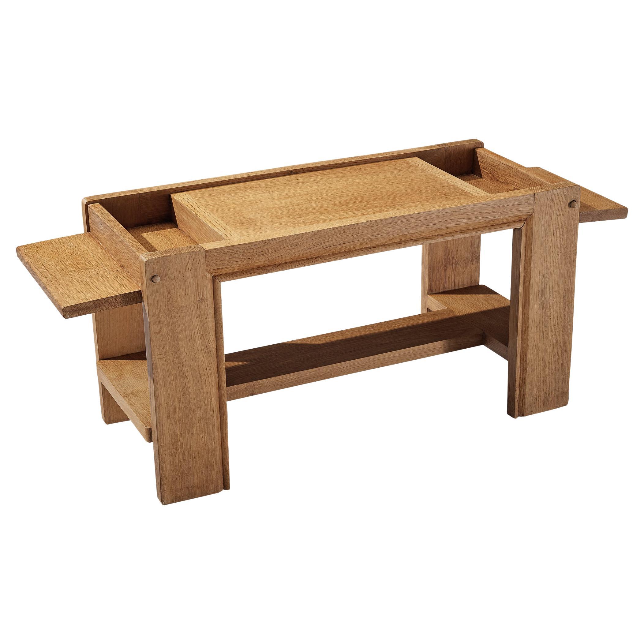 Oak Side Table by Guillerme et Chambron at 1stDibs