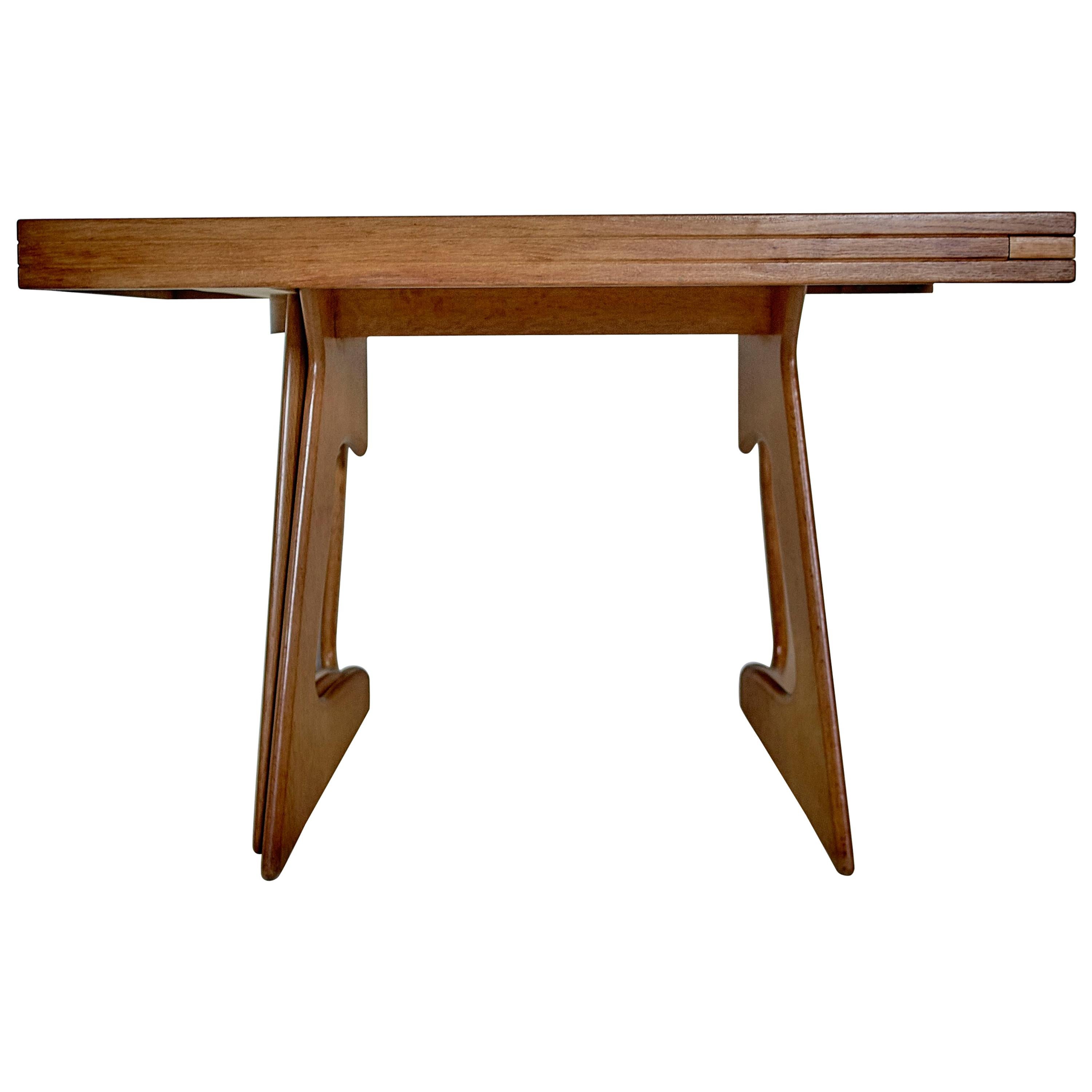 Guillerme & Chambron Solid Oak and Marquetry Extendable Dining Table, 1960 For Sale