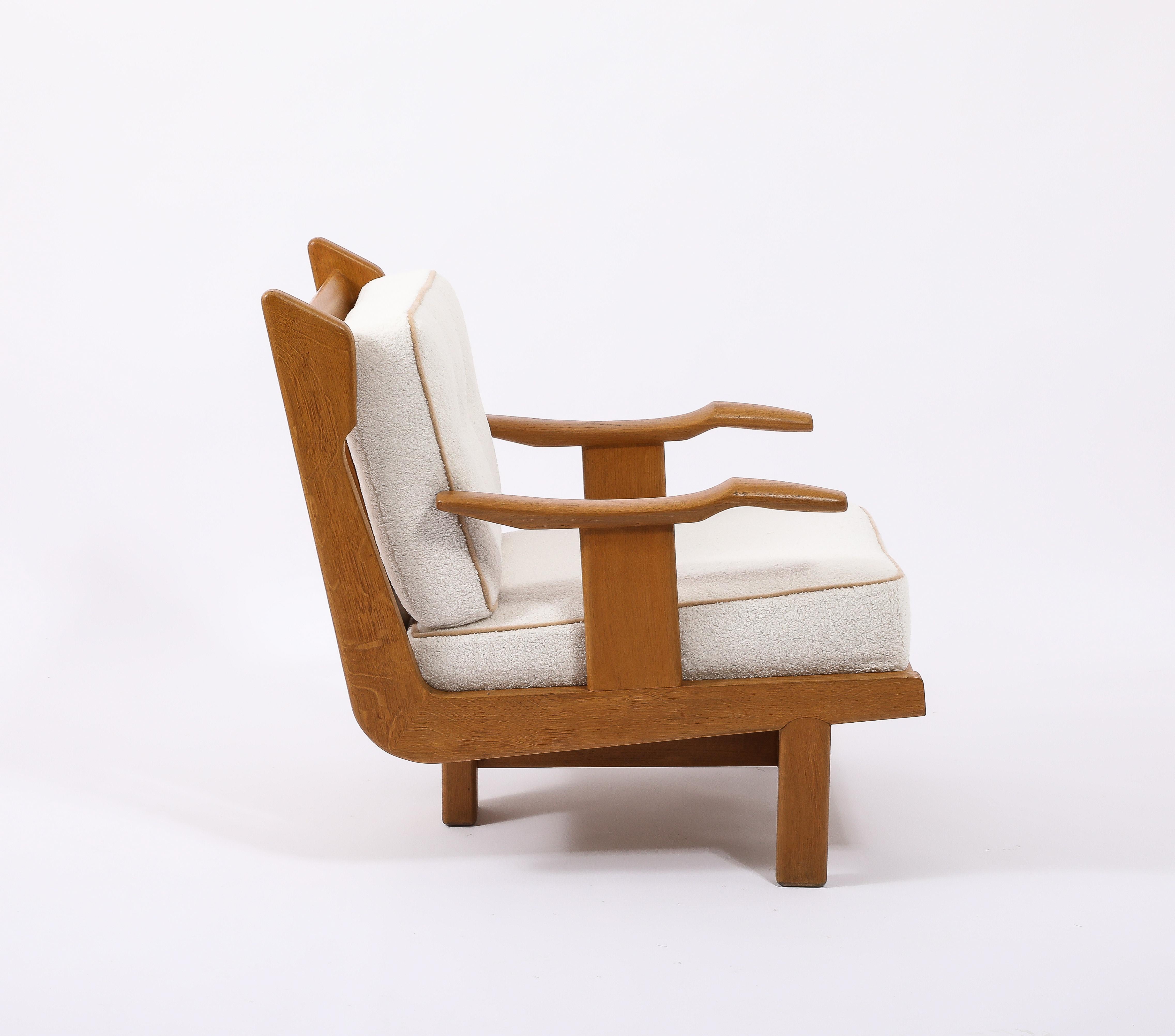 Guillerme & Chambron T Chair in Oak, France 1960's For Sale 3