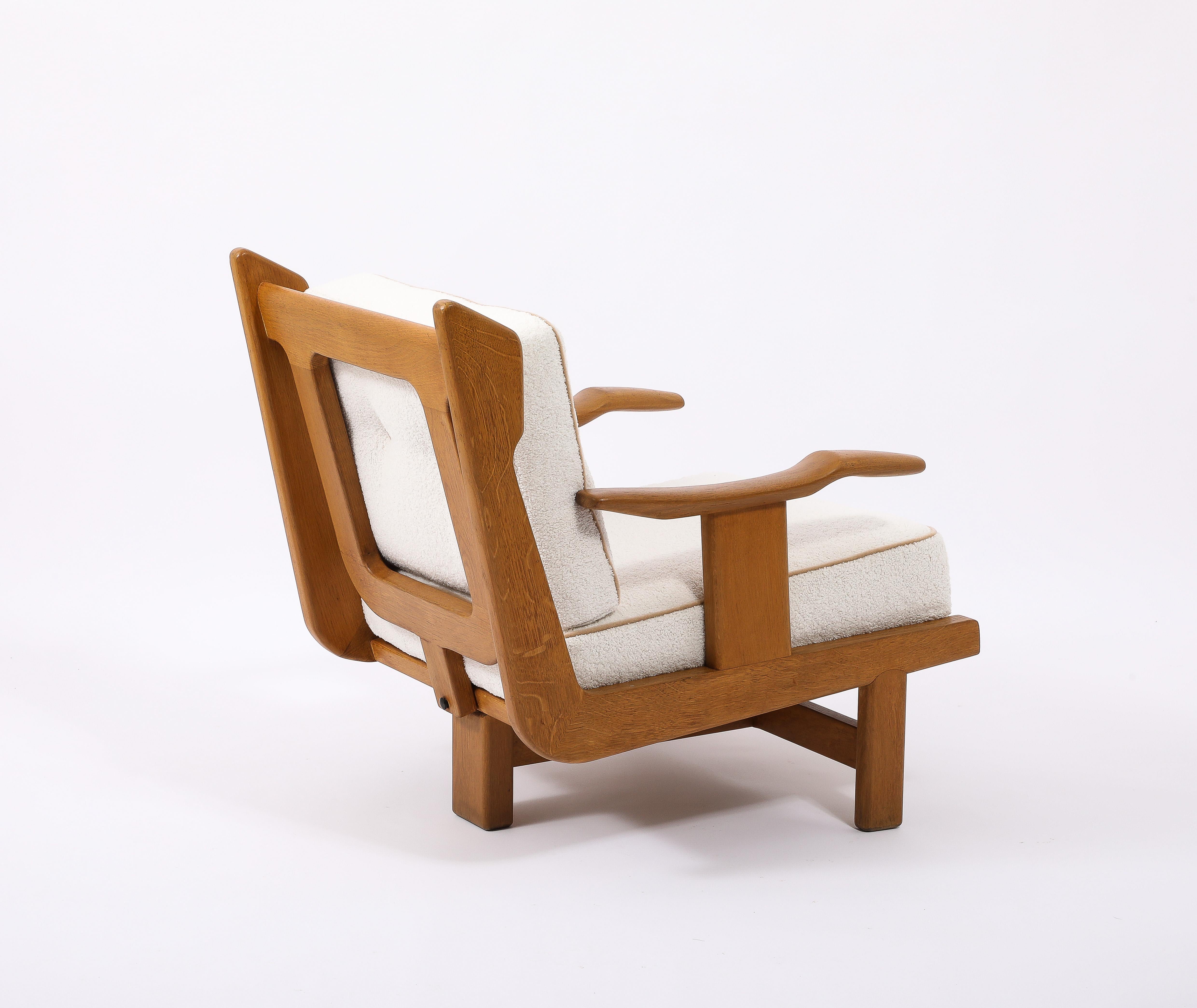 Guillerme & Chambron T Chair in Oak, France 1960's For Sale 2