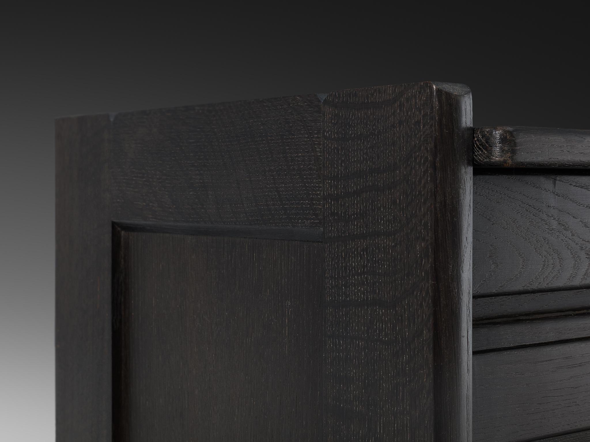 Guillerme & Chambron Trunk or Side Bench in Black Oak For Sale 3