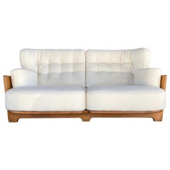 Antique Guillerme & Chambron, Votre Maison, Sofa, Model Denis, 1960s