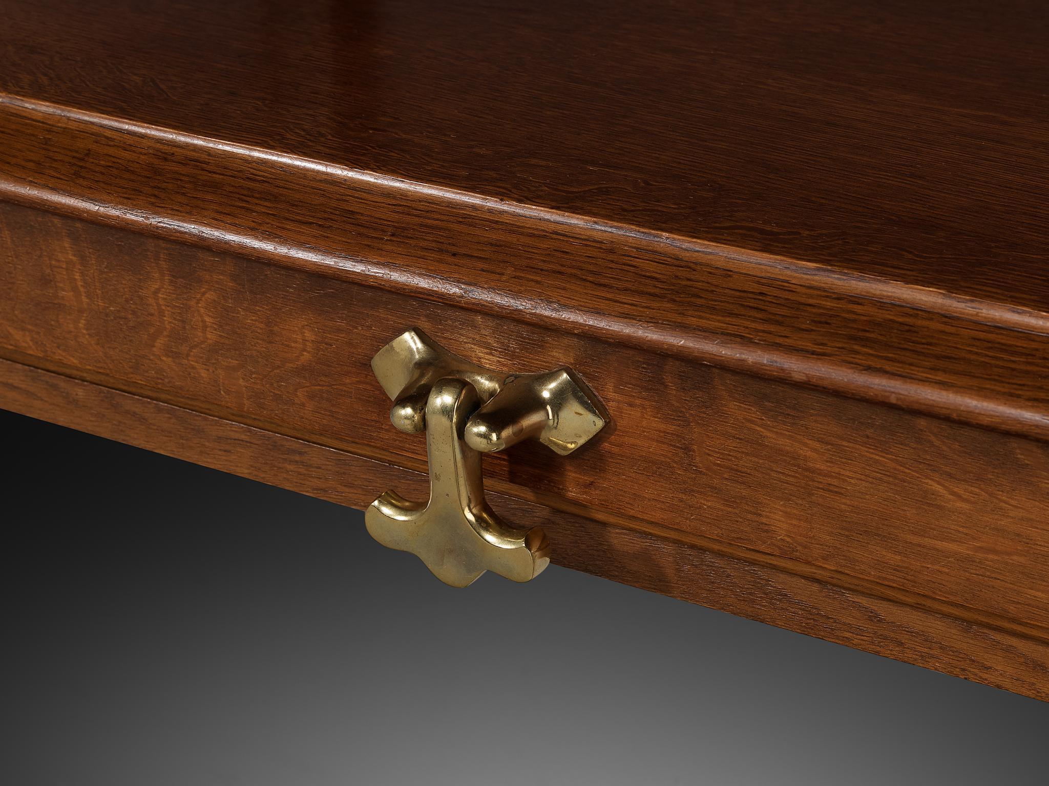 Scaffale a parete Guillerme & Chambron con cassetti in Oak massiccio in vendita 4