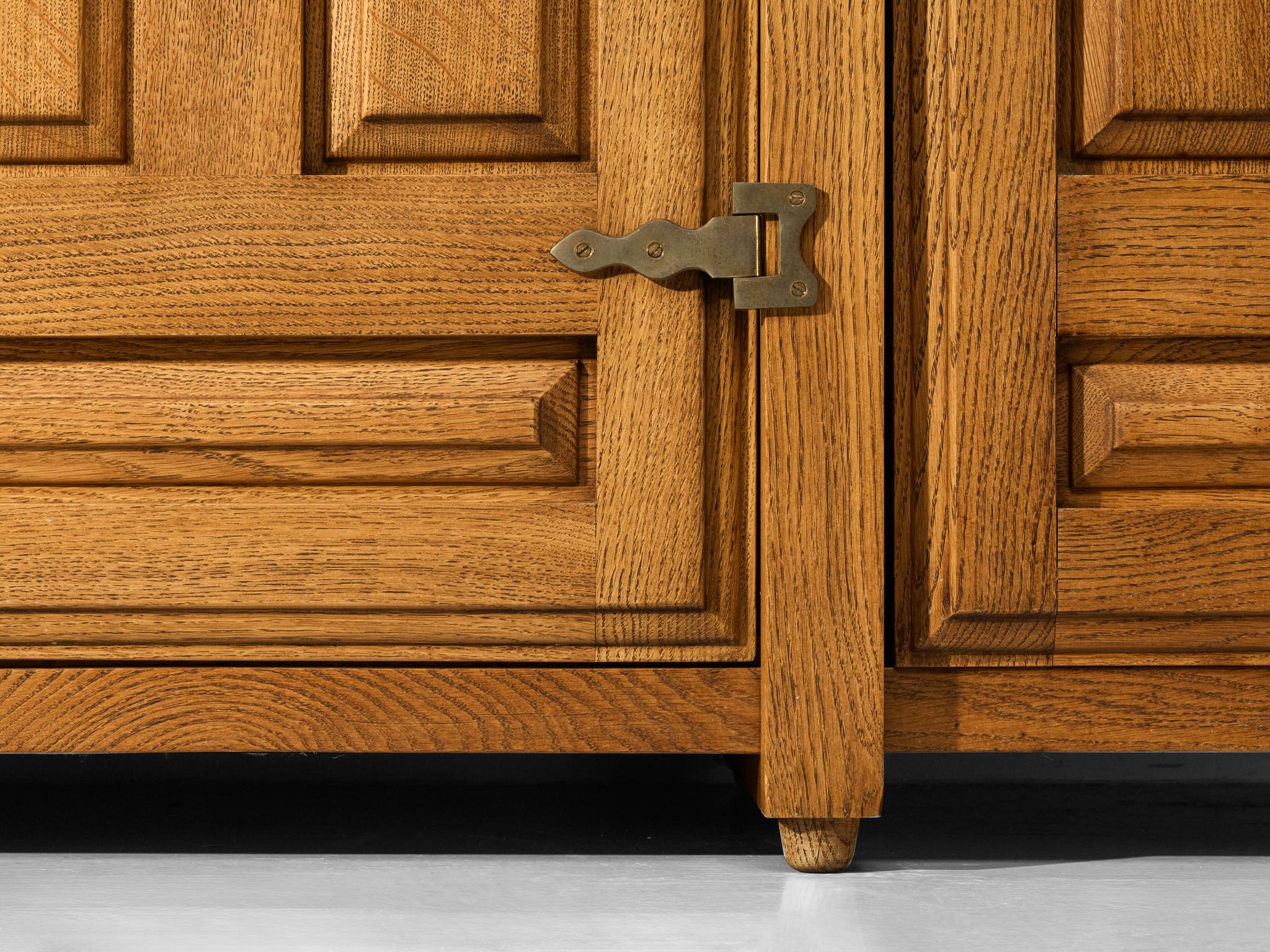 Guillerme & Chambron Wardrobe in Solid Oak For Sale 1