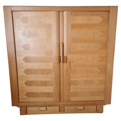 Guillerme et Chambon, raro armadio Oak , Edition Votre Maison, circa 1960/1970