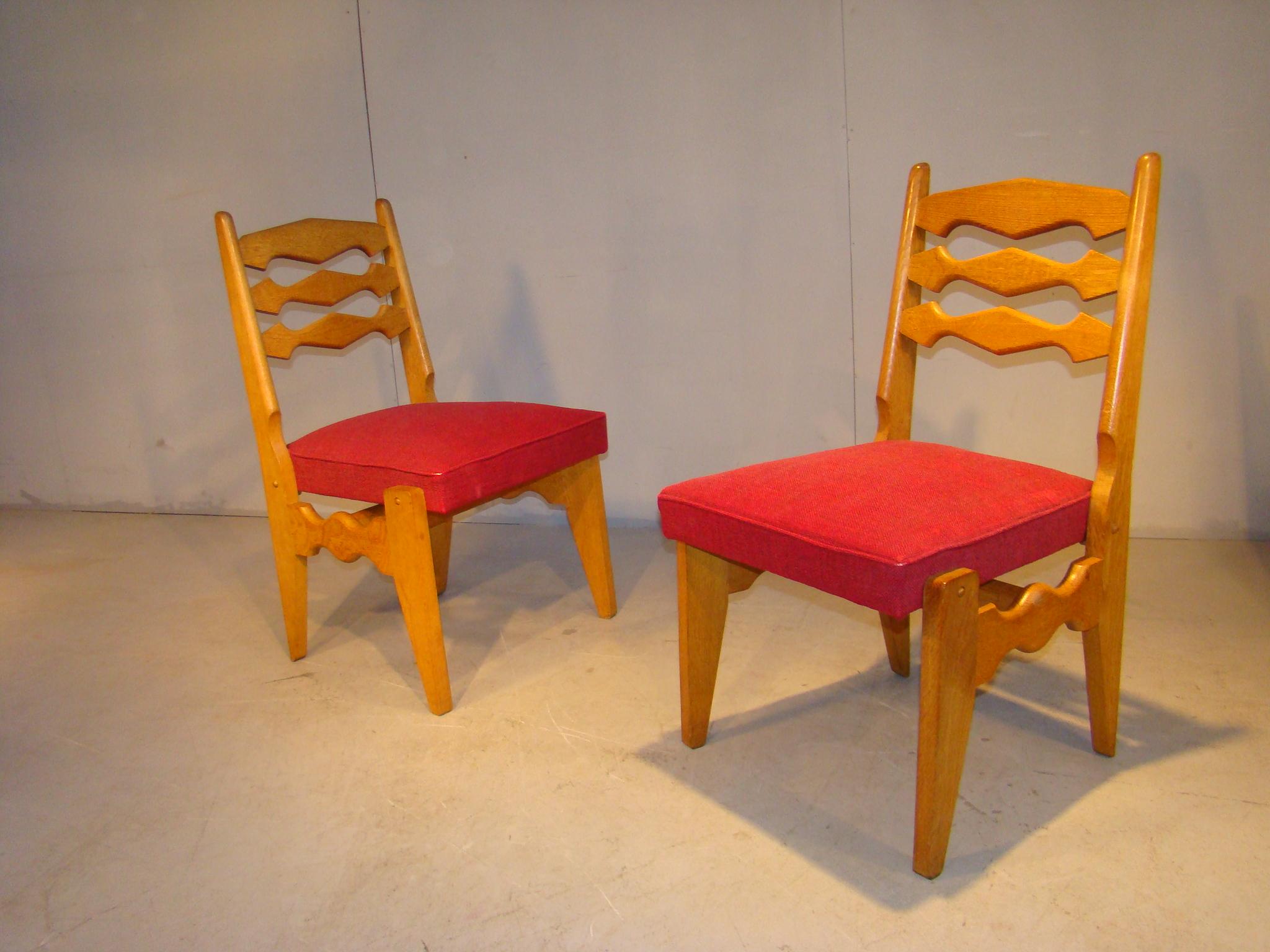 Guillerme et chambron, 18 chairs in oak, edition 