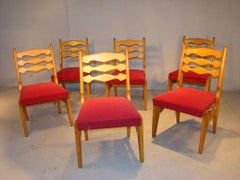 Guillerme et Chambron, 18 Chairs in Oak, Edition "Votre Maison", circa 1960