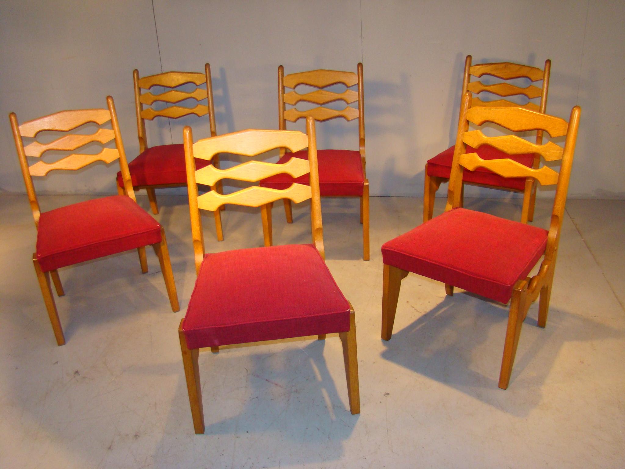 Guillerme et Chambron, 18 Chairs in Oak, Edition 