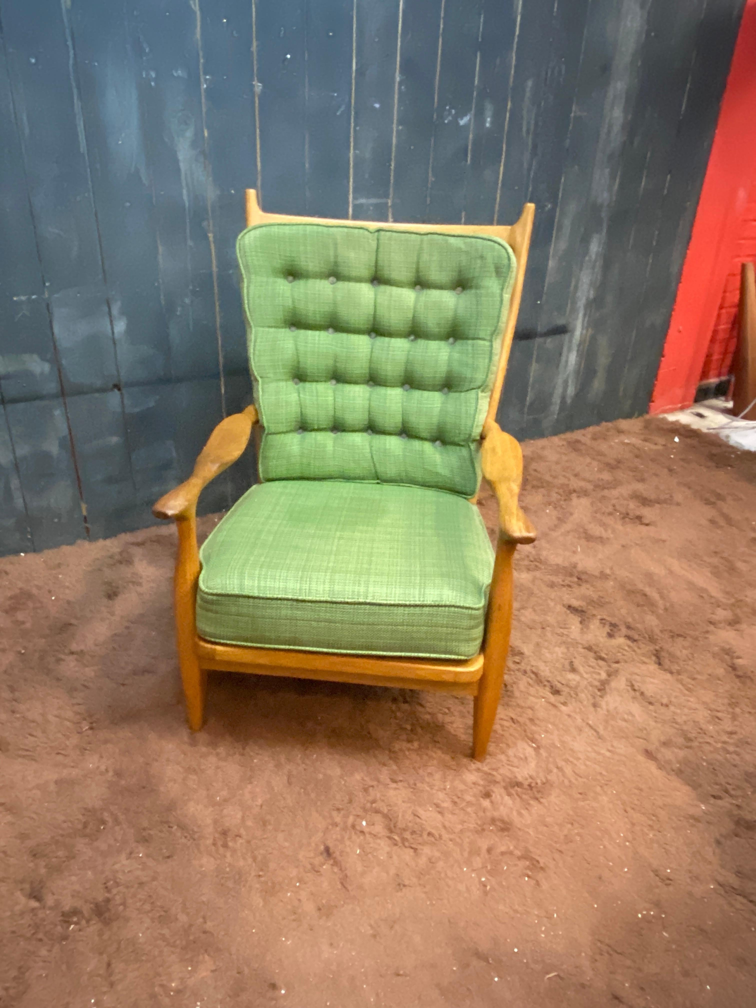 Mid-Century moderno Guillerme et Chambron, Poltrona in Oak del 1960 A cura di Votre Maison in vendita