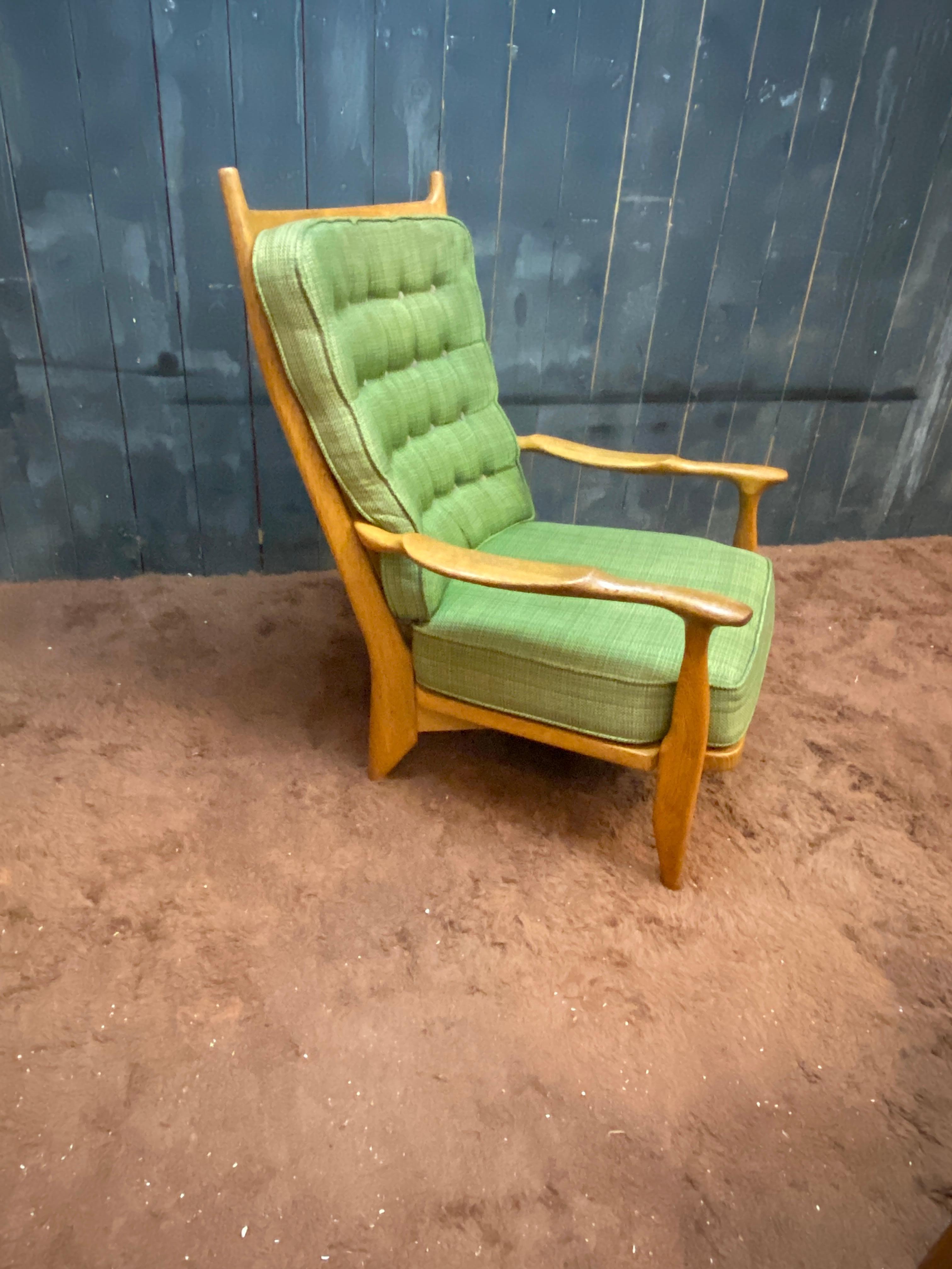 Guillerme et Chambron, Poltrona in Oak del 1960 A cura di Votre Maison In condizioni buone in vendita a Mouscron, WHT