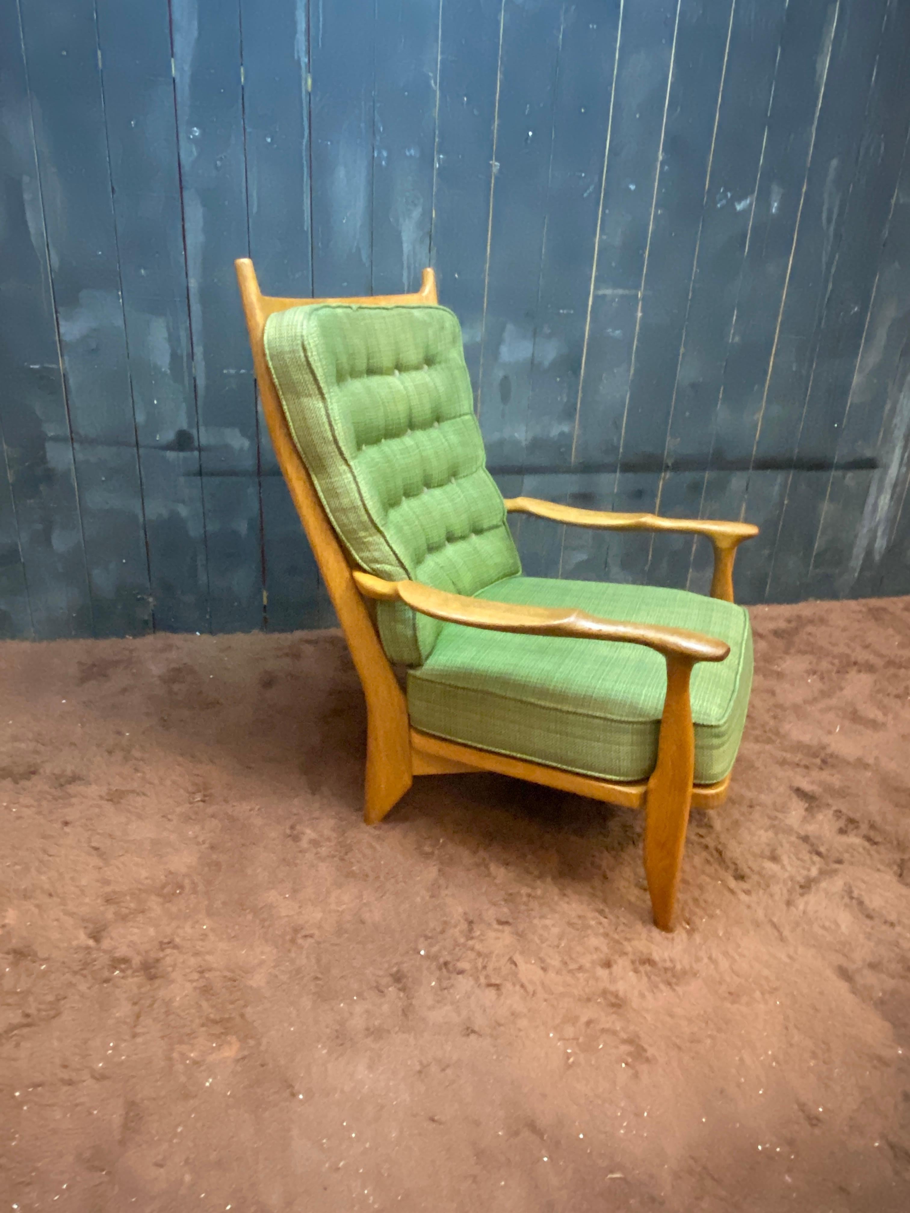 Metà XX secolo Guillerme et Chambron, Poltrona in Oak del 1960 A cura di Votre Maison in vendita