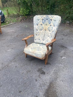 Guillerme et Chambron, 1970 Oak Armchair "grand repos" Edited by Votre Maison