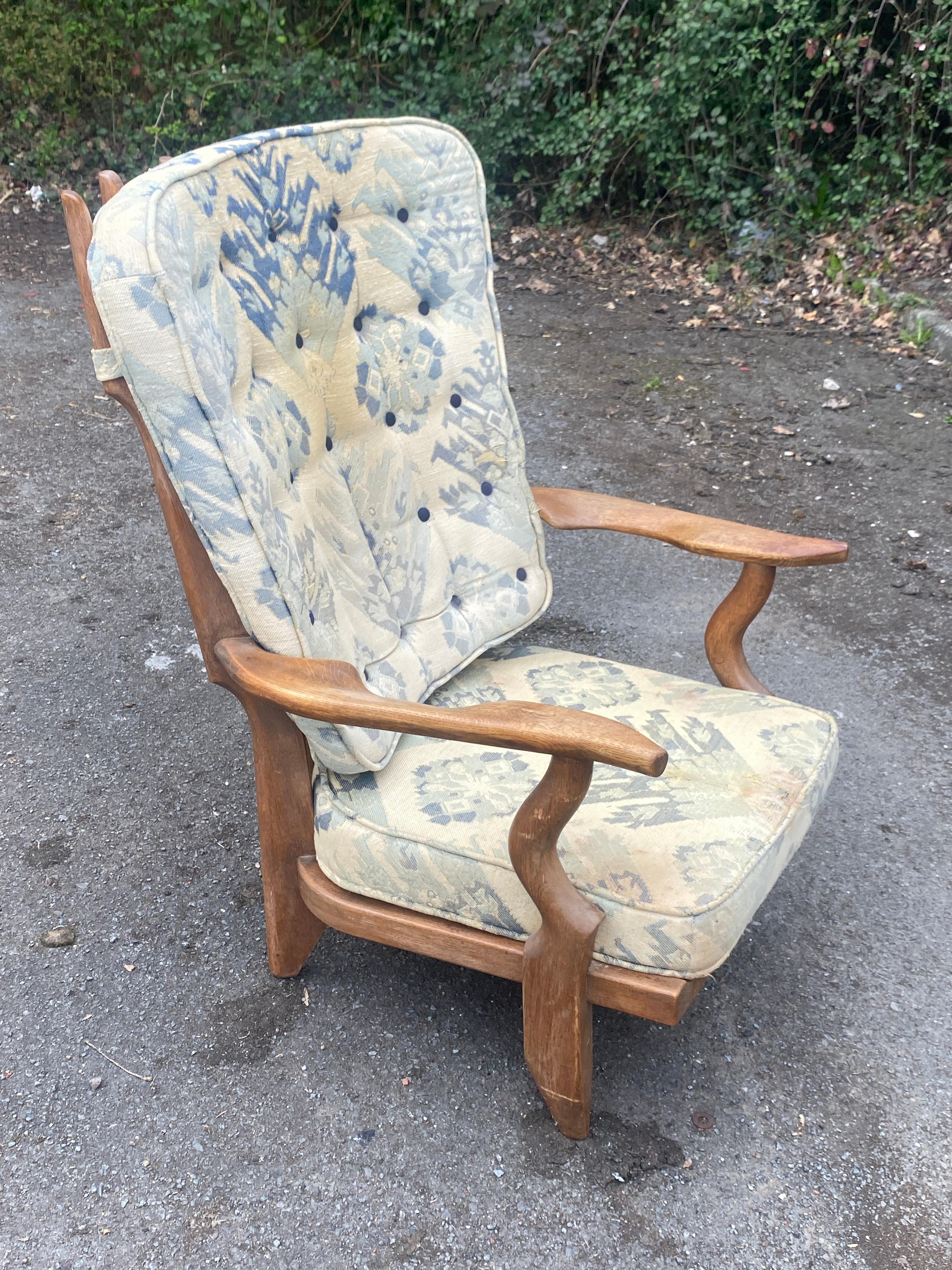 Guillerme et Chambron, 1970 Fauteuil « grand repos » édité par Votre Maison Bon état - En vente à Mouscron, WHT