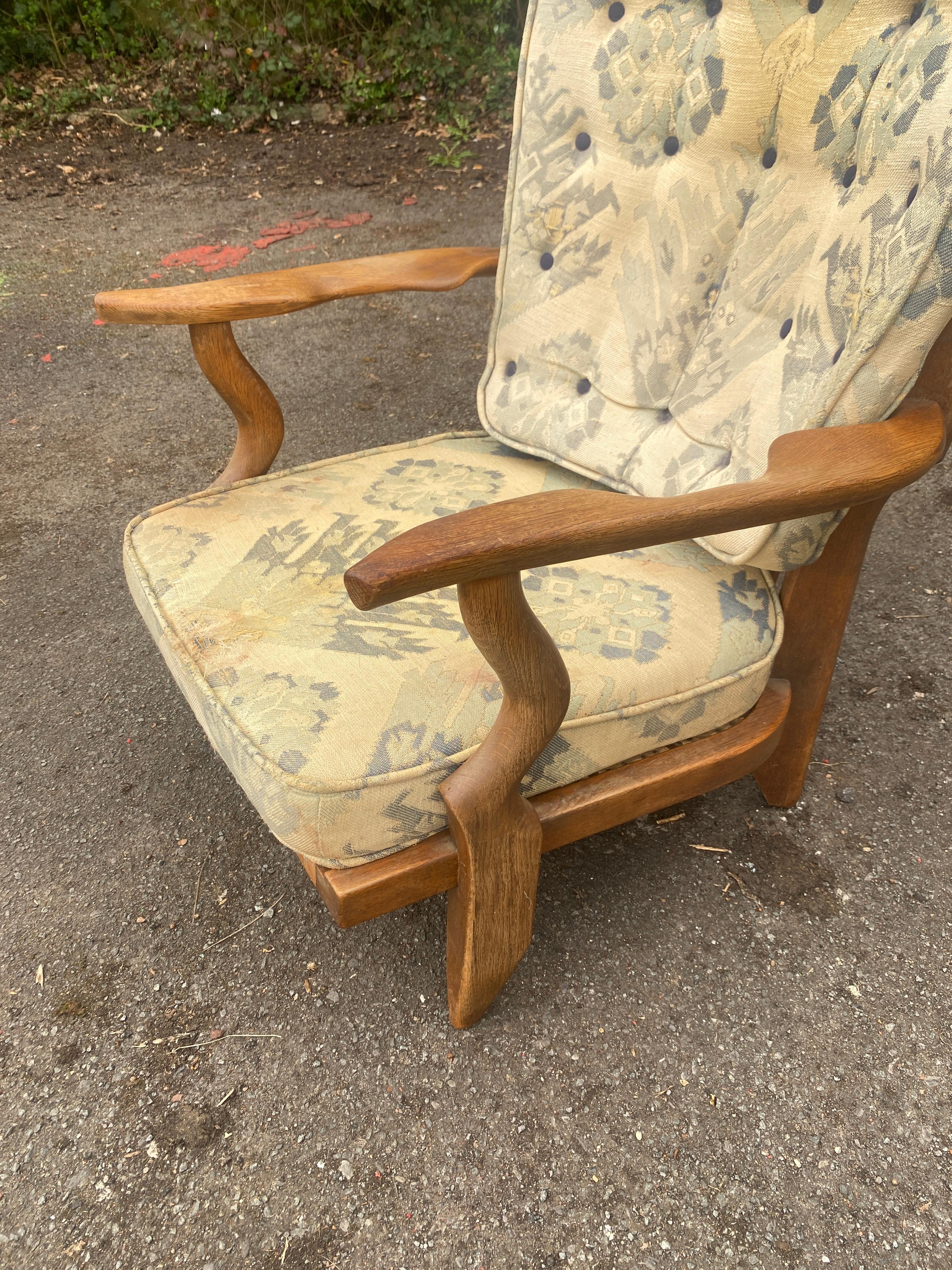 Guillerme et Chambron, 1970 Fauteuil « grand repos » édité par Votre Maison en vente 2