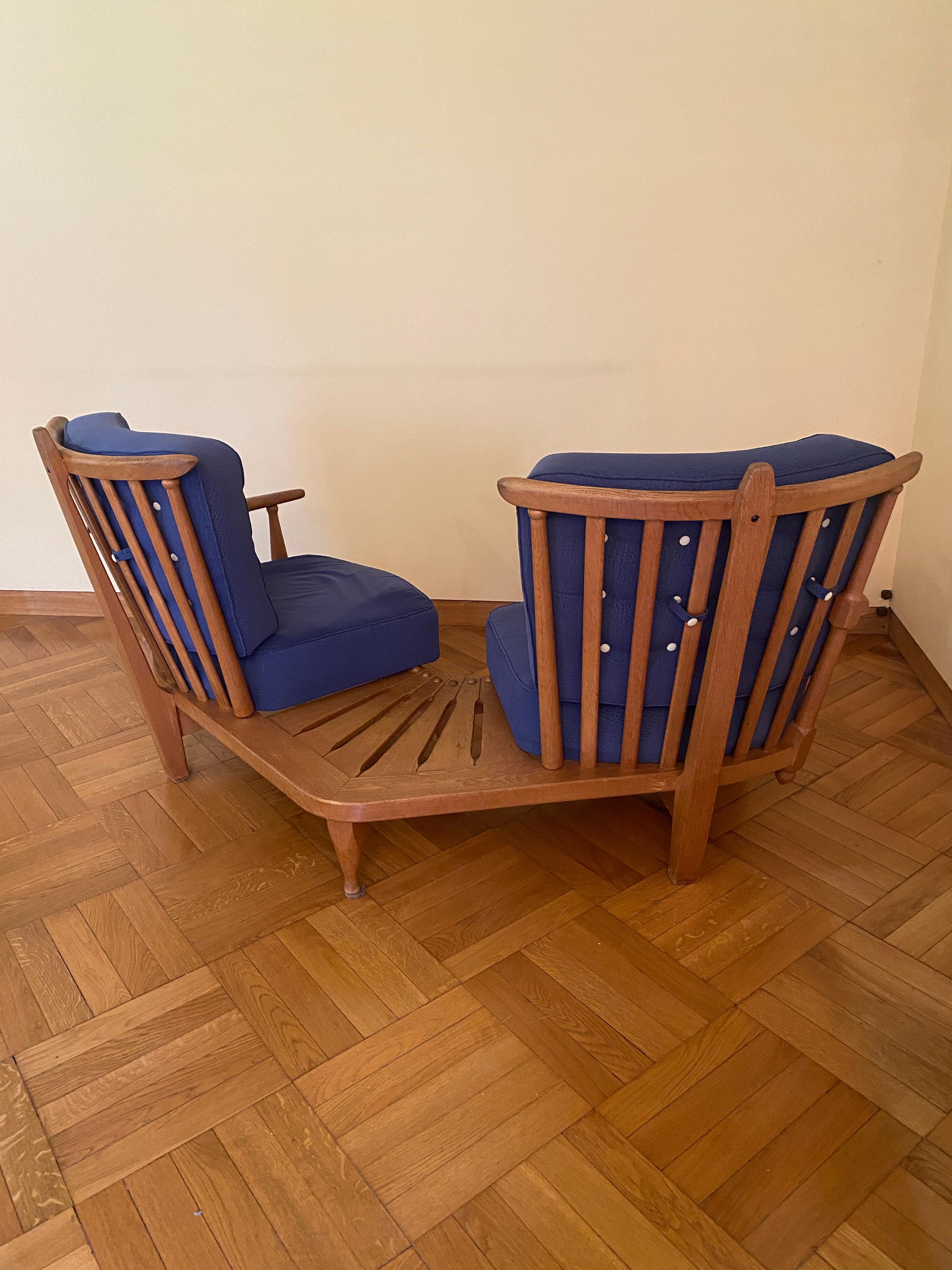 Guillerme et Chambron, 1970 Sofá Oak Editado por Votre Maison en venta 8