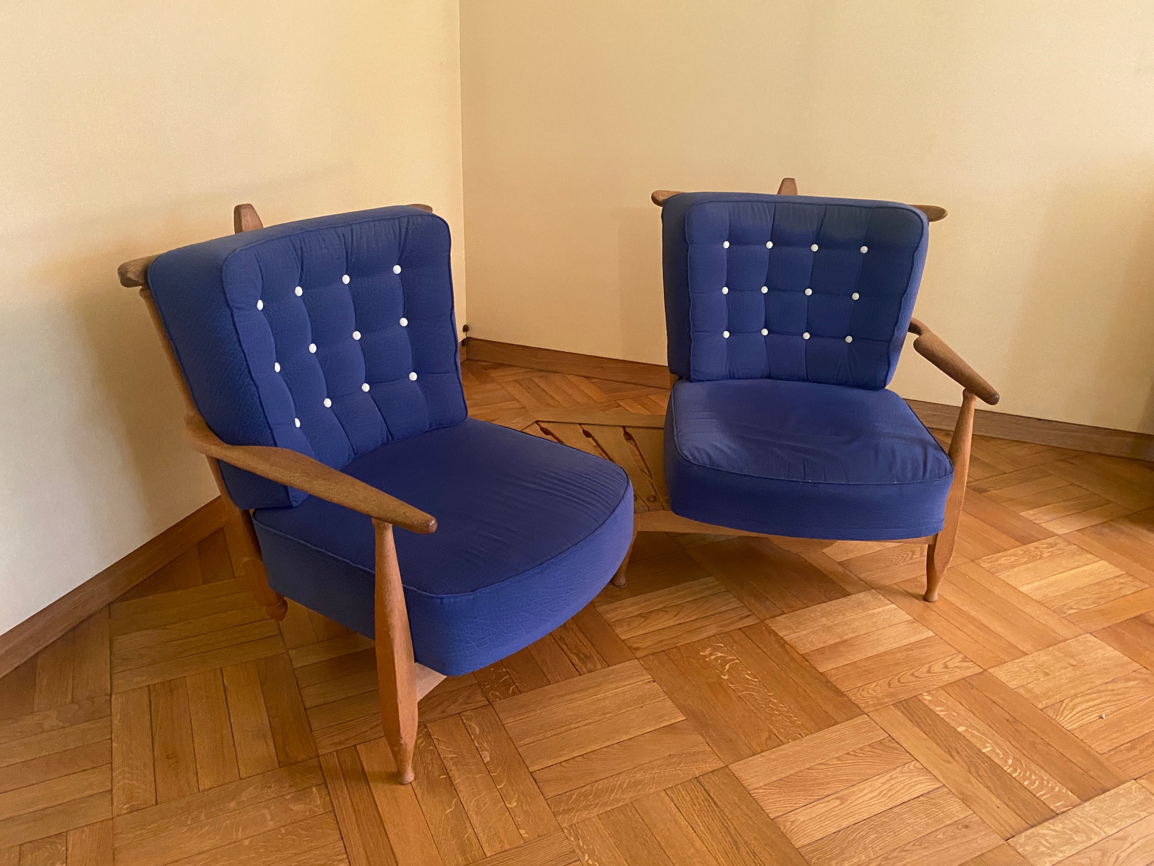 Guillerme et Chambron, 1970 oak sofa 