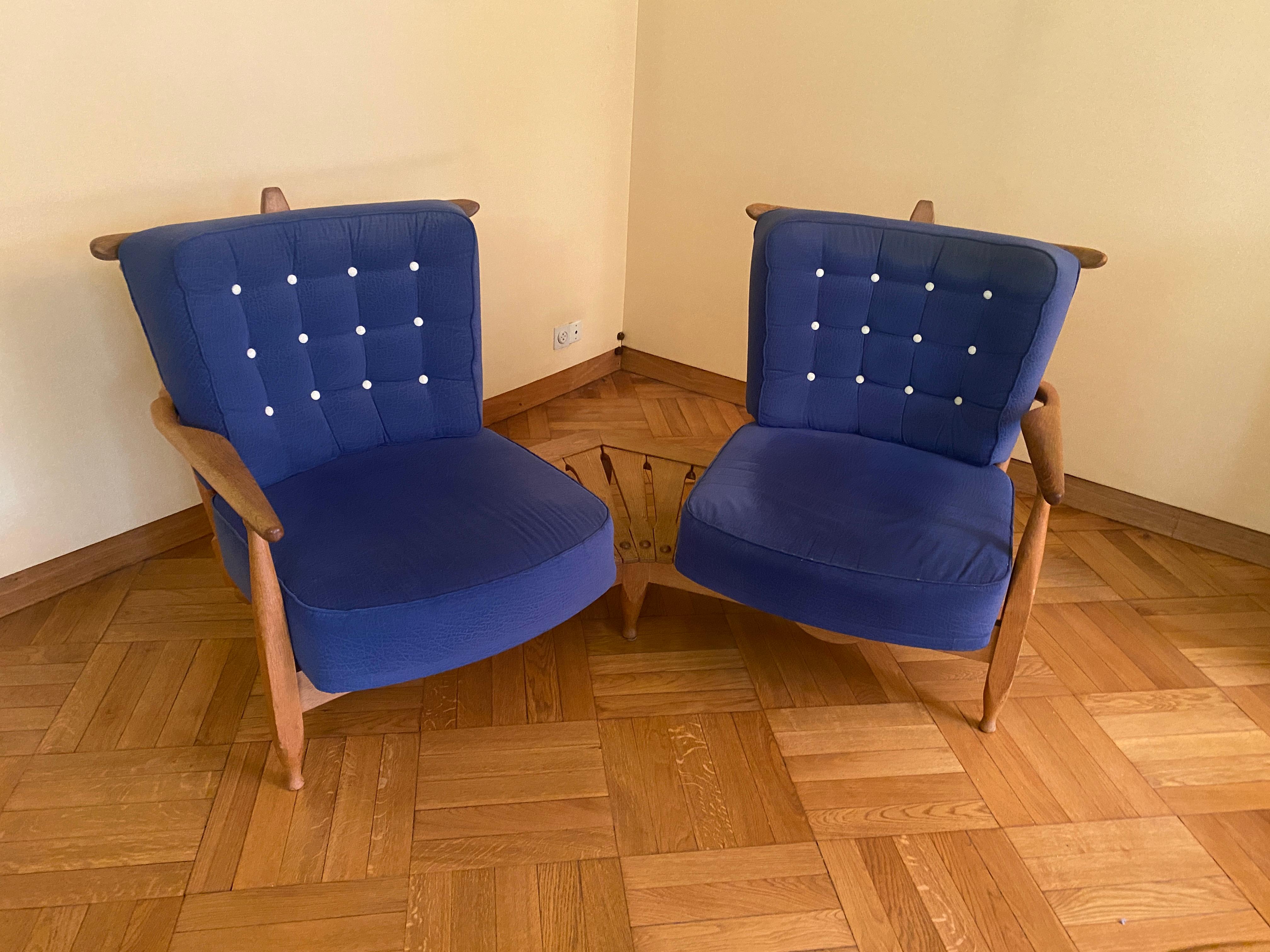 Guillerme et Chambron, 1970 Sofá Oak Editado por Votre Maison Francés en venta