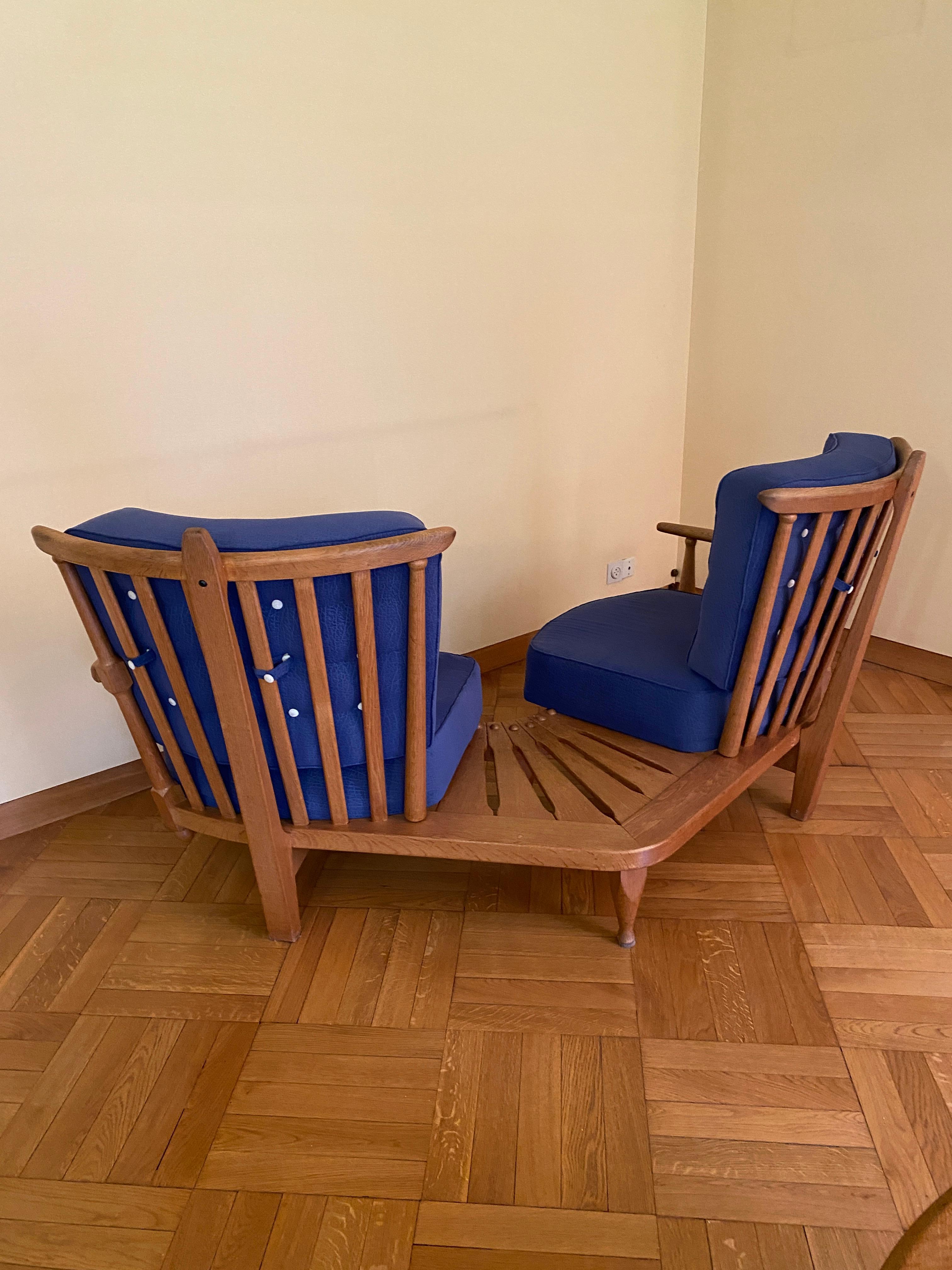 Guillerme et Chambron, 1970 Sofá Oak Editado por Votre Maison en venta 1