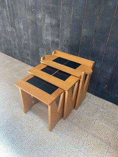 Guillerme et Chambron, 2 sets de 3 tables gigognes Edition Votre Maison