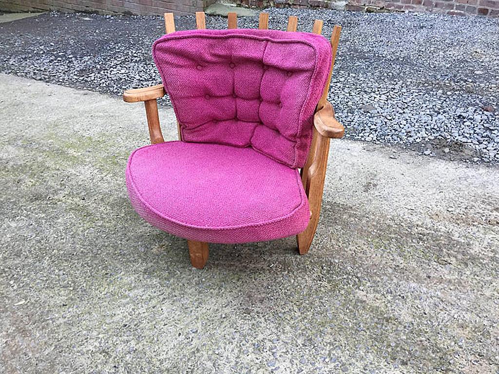Guillerme et Chambron, une paire  Fauteuil en chêne édité par Votre Maison 1970 Bon état - En vente à Mouscron, WHT