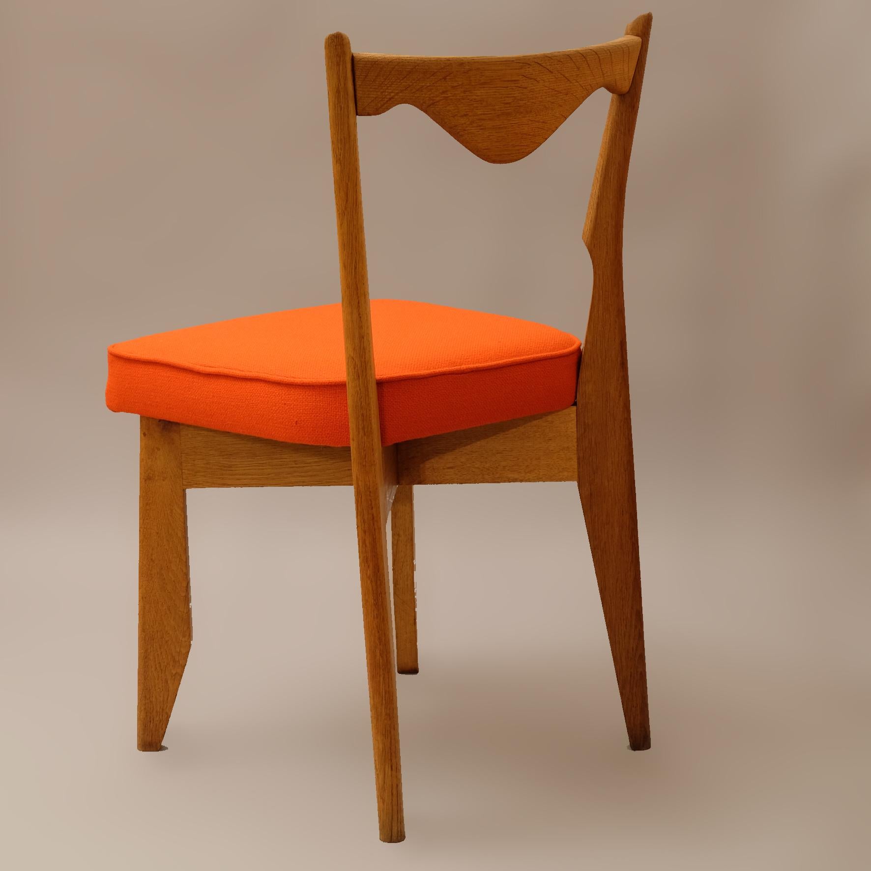 Guillerme et Chambron, a Set of Six Chairs, 1960s 4