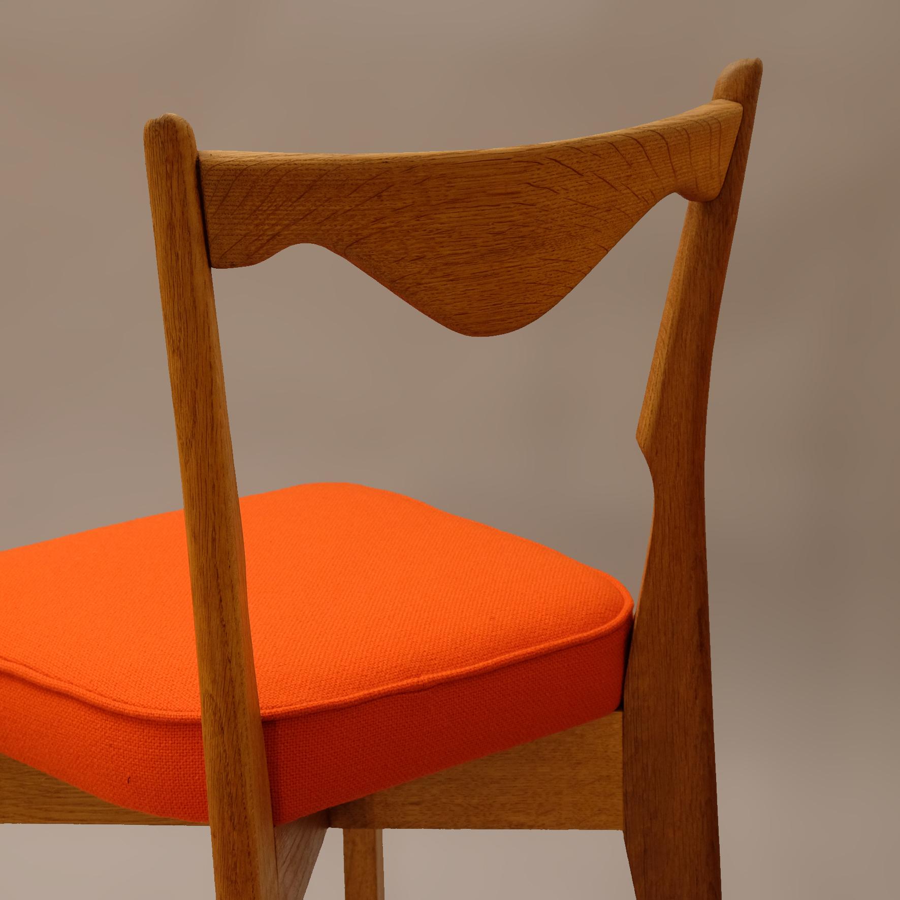 Guillerme et Chambron, a Set of Six Chairs, 1960s 6