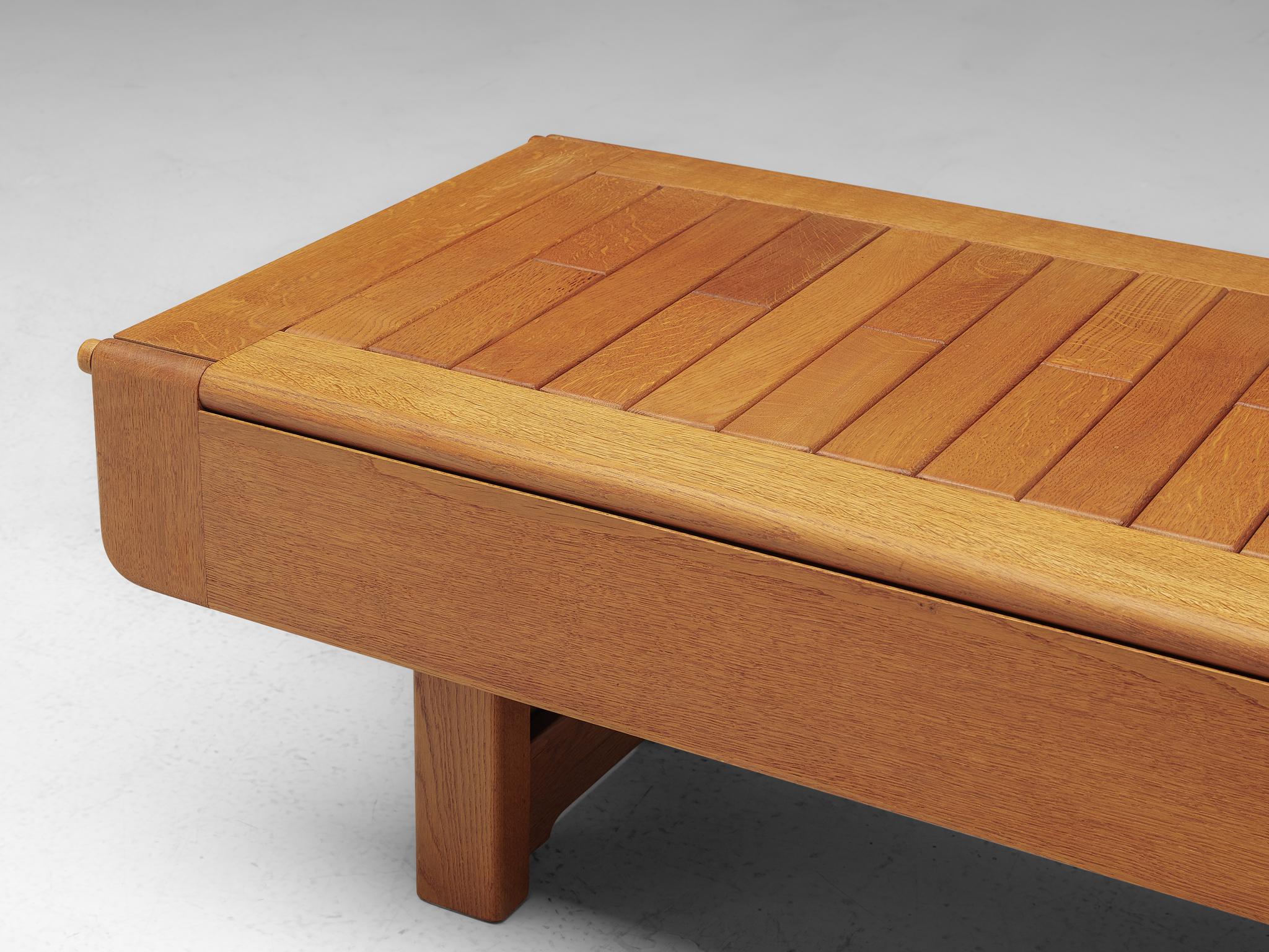 Guillerme & Chambron Adjustable Table in Oak 4